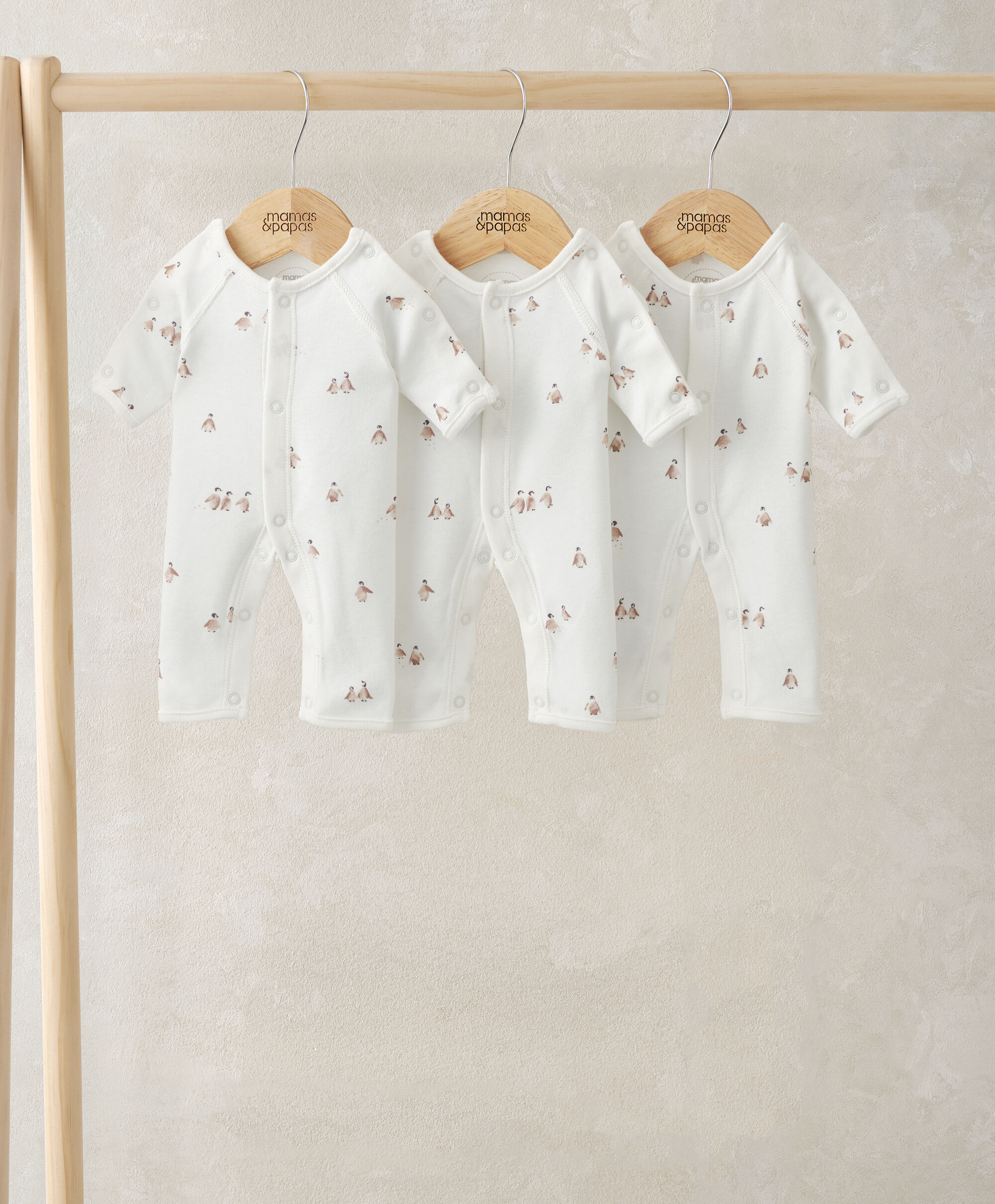 Premature Baby Stork Rompers (Pack of 3) image number 1