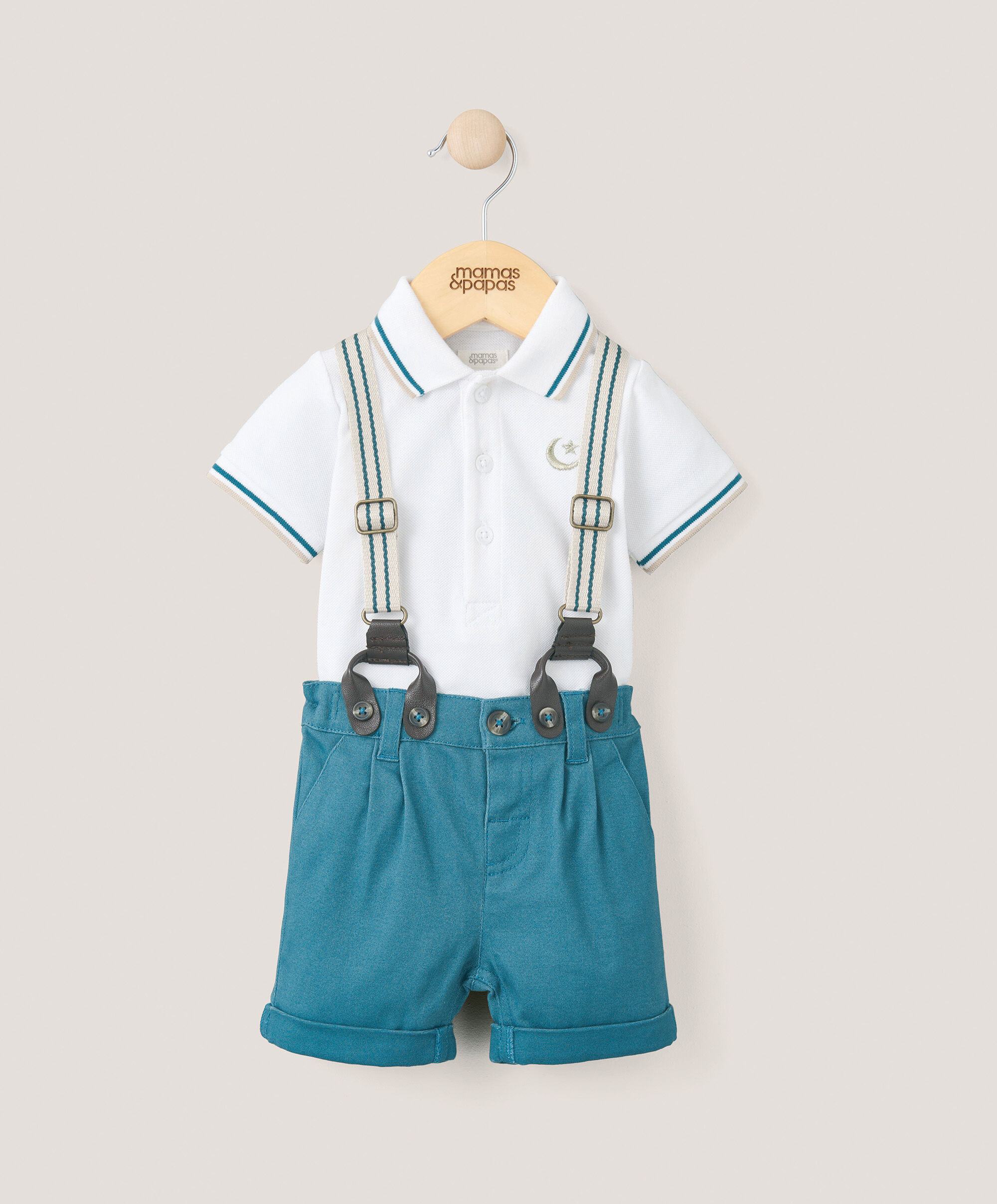 Short & Braces Set (Set of 3) - Blue image number 1