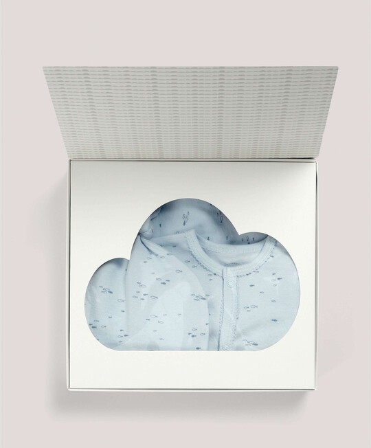 Printed All-In-One, Hat & Blanket Gift Box Blue- 0-3 image number 2