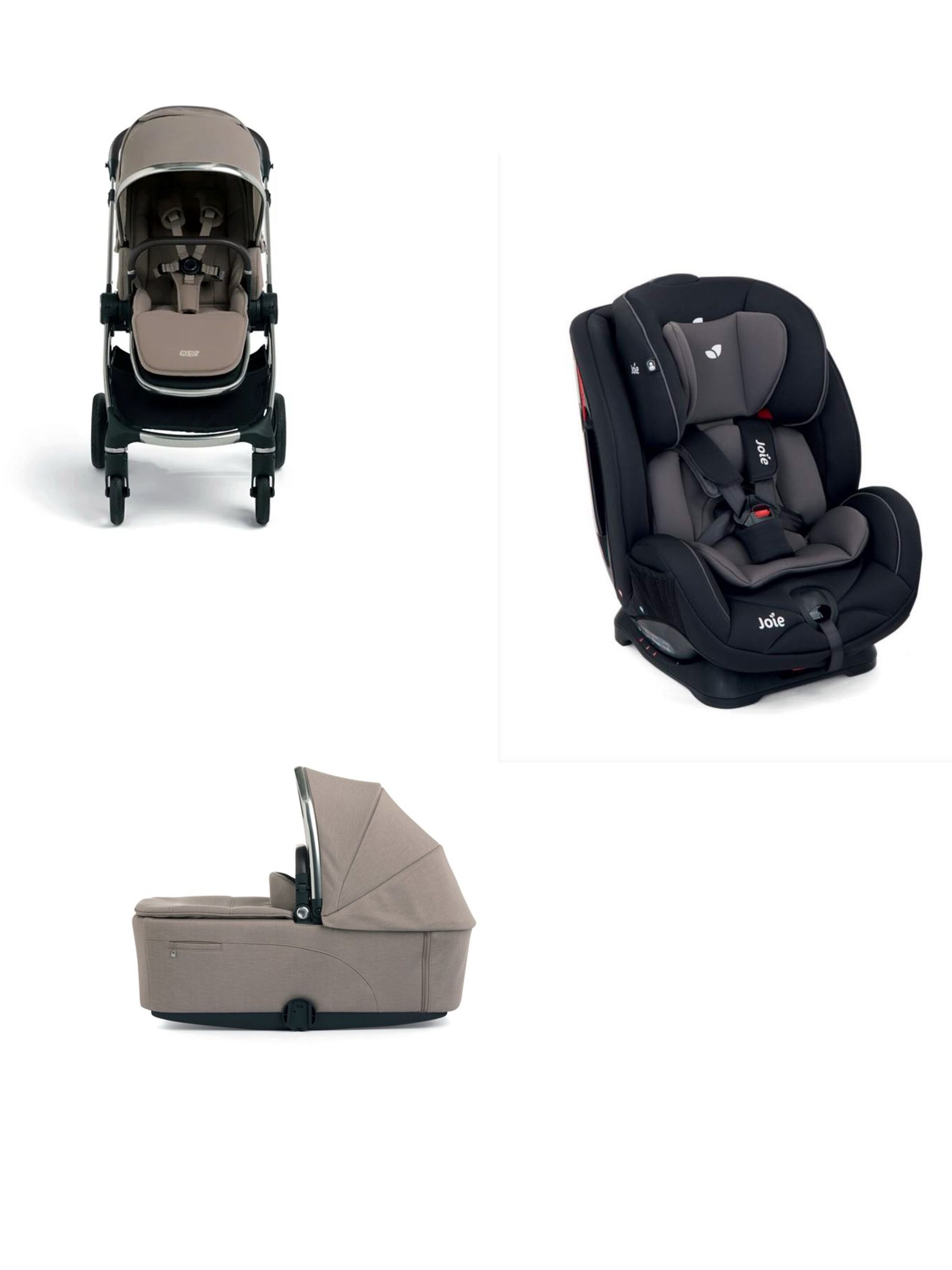 Vardo Heritage Pushchair 3 Piece Bundle with Joie Stages Car Seat Coal - Heritage image number 1