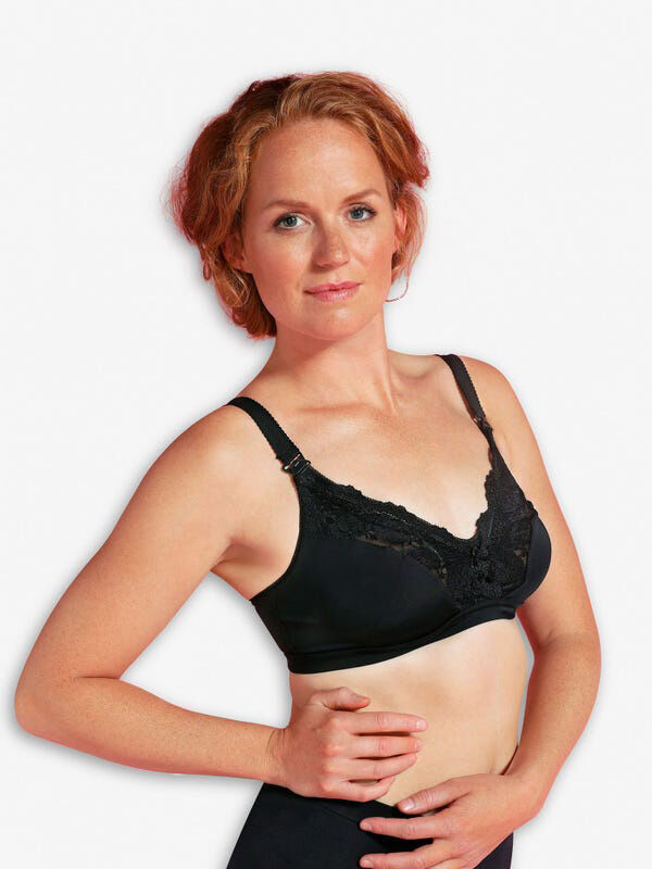 Cariwell Lace Maternity & Nursing Bra-Vl Black image number 3
