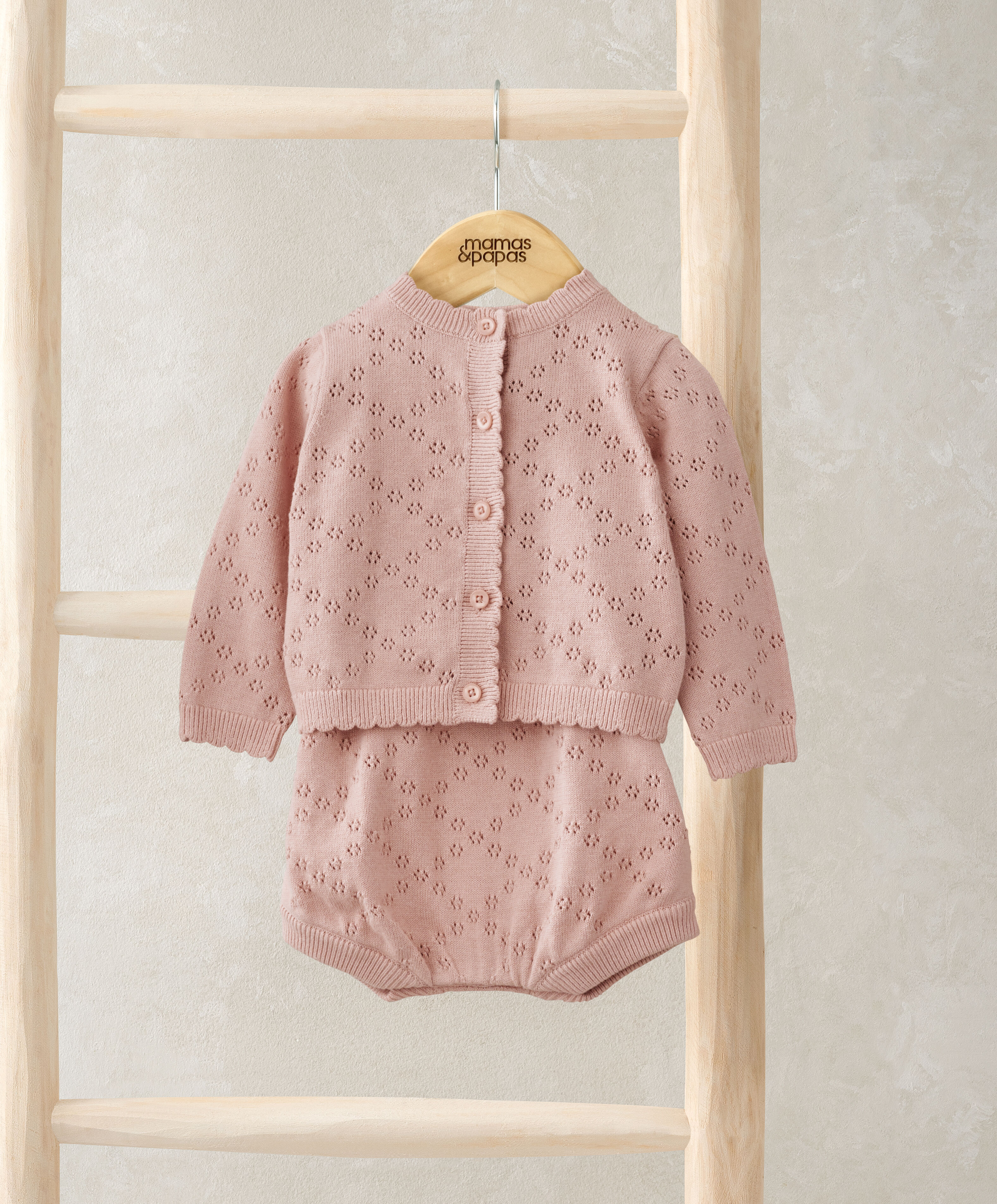 2 Piece Knitted Romper & Cardigan Set image number 1