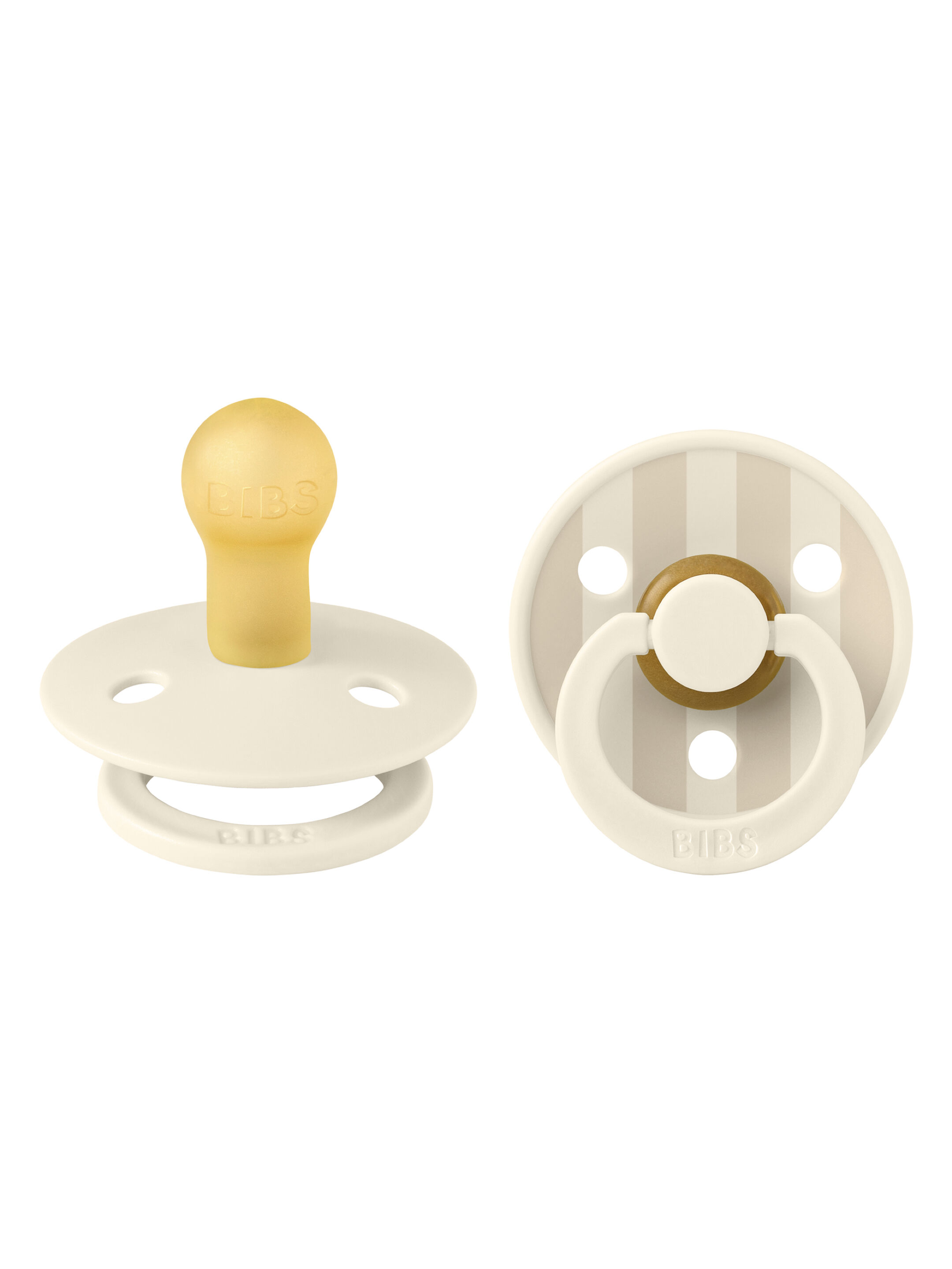 Bibs 2 Pack Colour Pin Latex S1 - Ivory Vanilla Mix (0+ months) image number 2