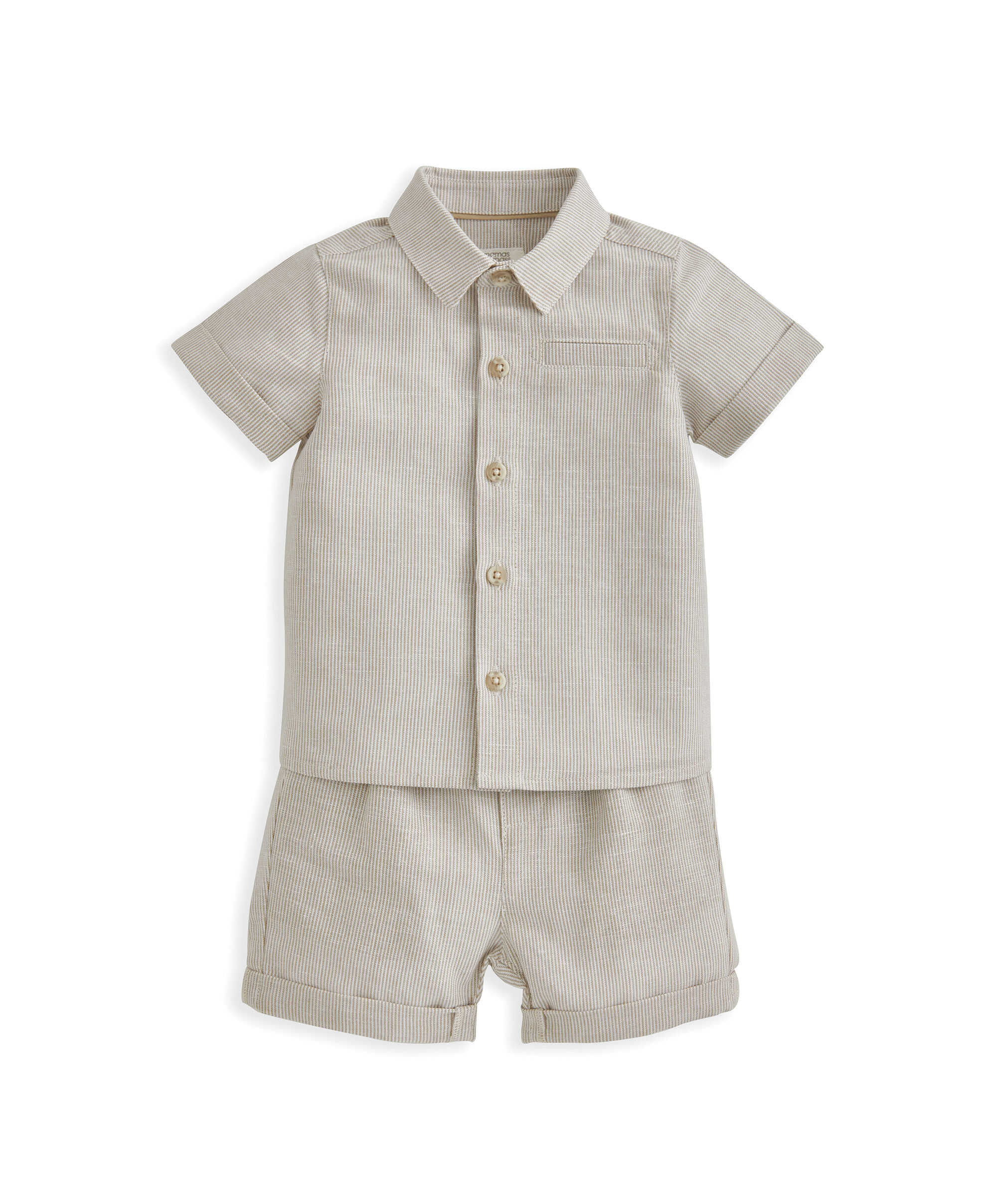 2 Piece Stripe Shirt & Short Set image number 2