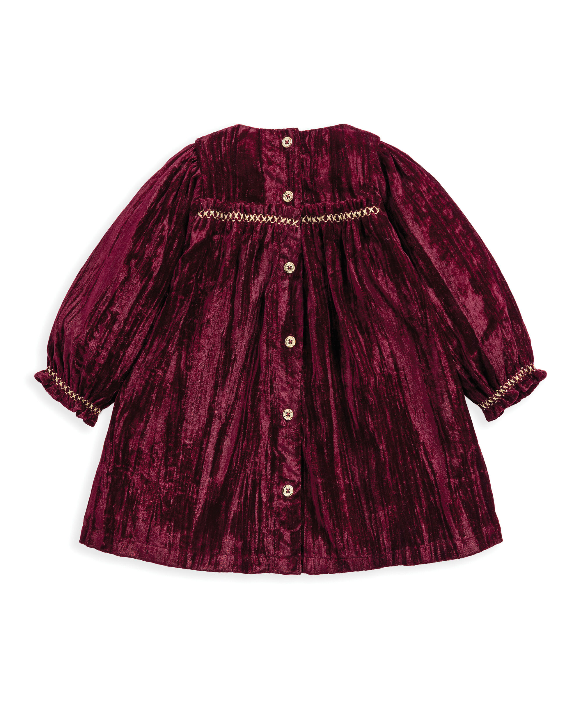 Burgendy Velvet Dress image number 3
