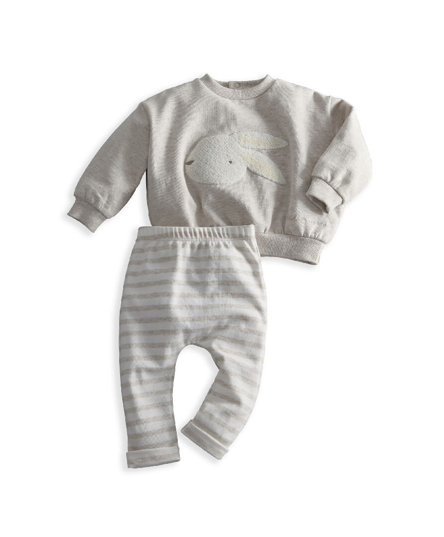 2pc Bunny Sweatshirt & Stripe Legging image number 2