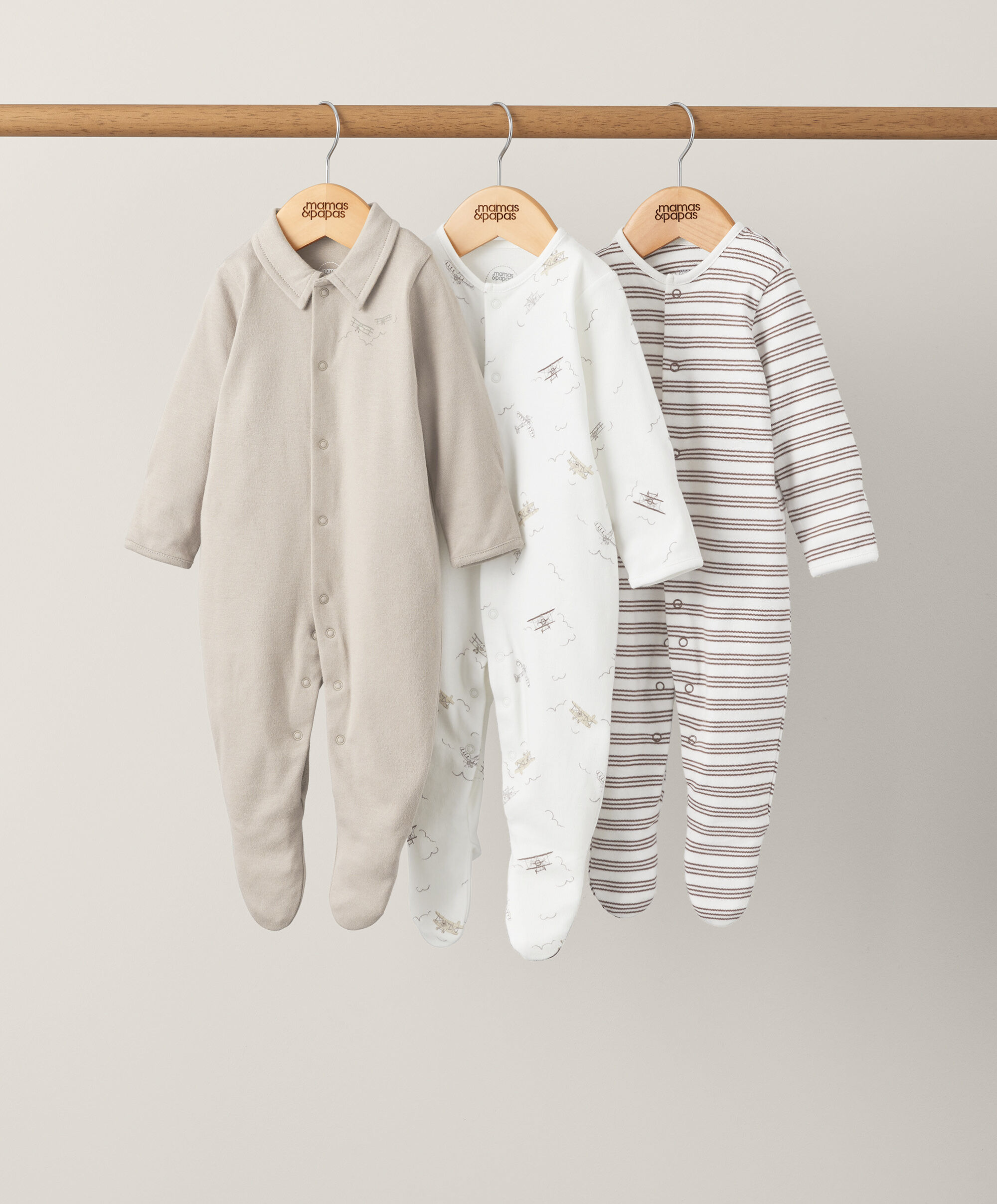 3 pack Nostalgic Travels Sleepsuits image number 1