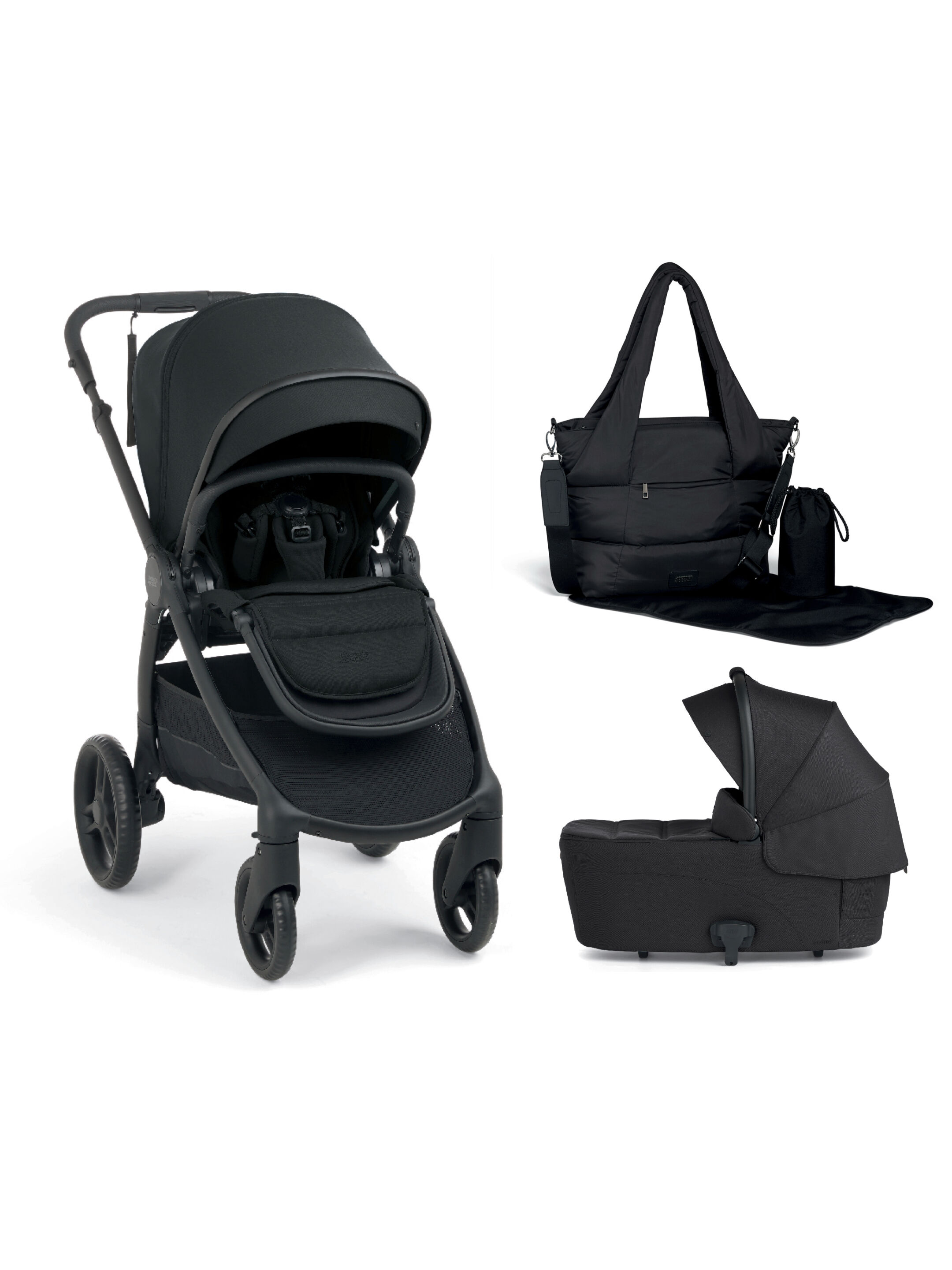 Ocarro 2 Pushchair and Carrycot Bundle with Totebag (3Pieces) - Eclipse image number 1