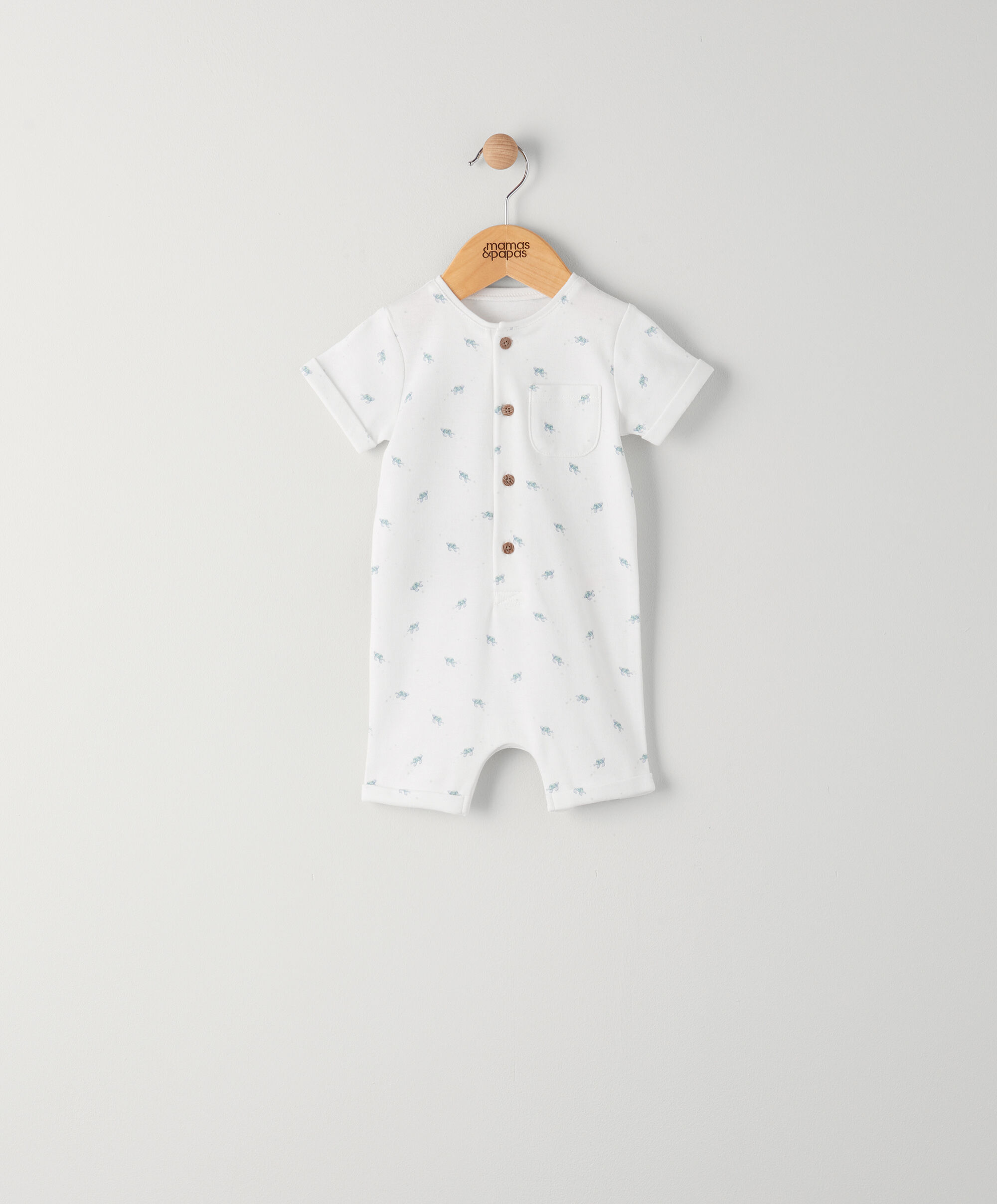 Turtle All Over Print Shortie Romper image number 1