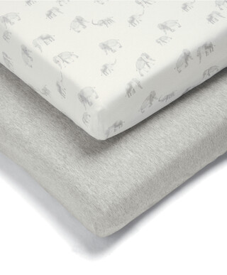 Elephant Cotbed Fitted Sheets - 2 Pack