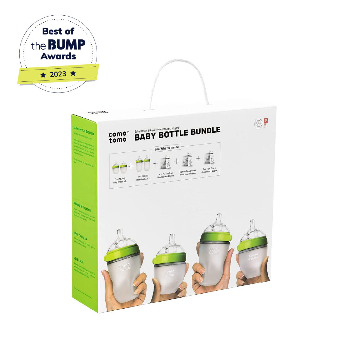 Comotomo Baby Feeding Bottle Bundle Green image number 1