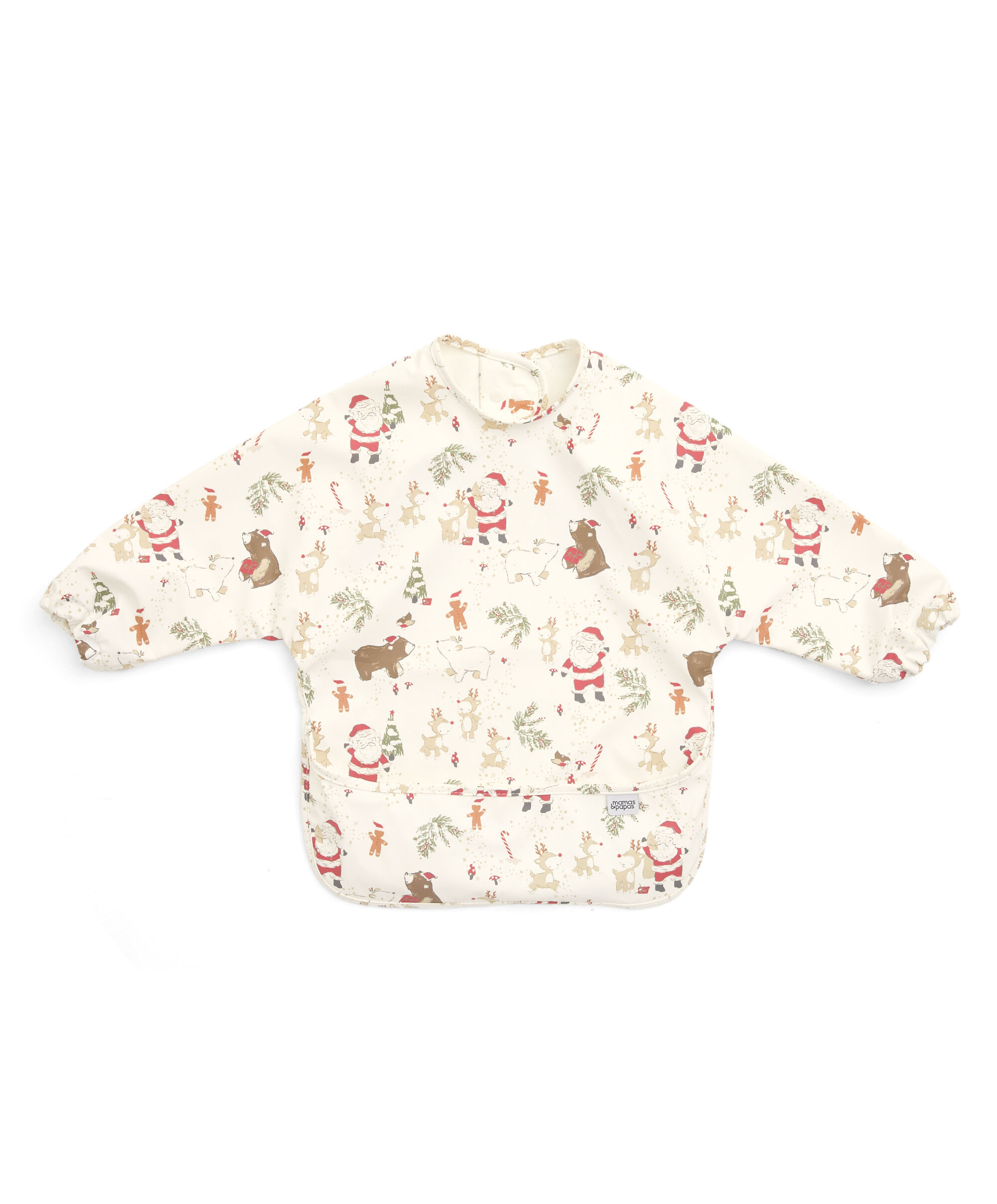 Xmas 2Pk Long Slv Bibs - Santa & Fri image number 2