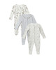 Monochrome Flower Sleepsuitss 3 Pack image number 1