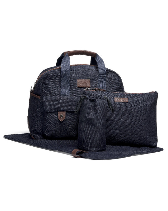 Bowling Style Changing Bag with Bottle Holder - Navy image number 2