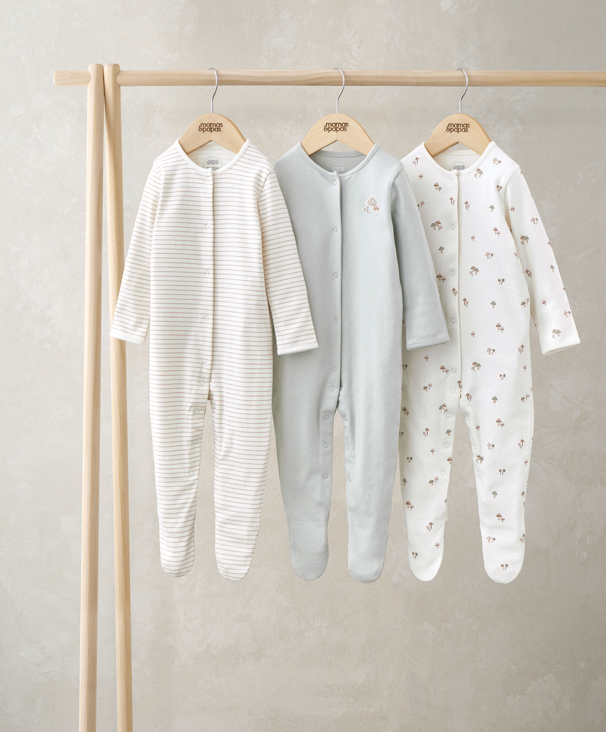 3 Pack Mushroom Sleepsuits