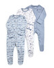 Whale Jersey Sleepsuits - 3 Pack image number 1