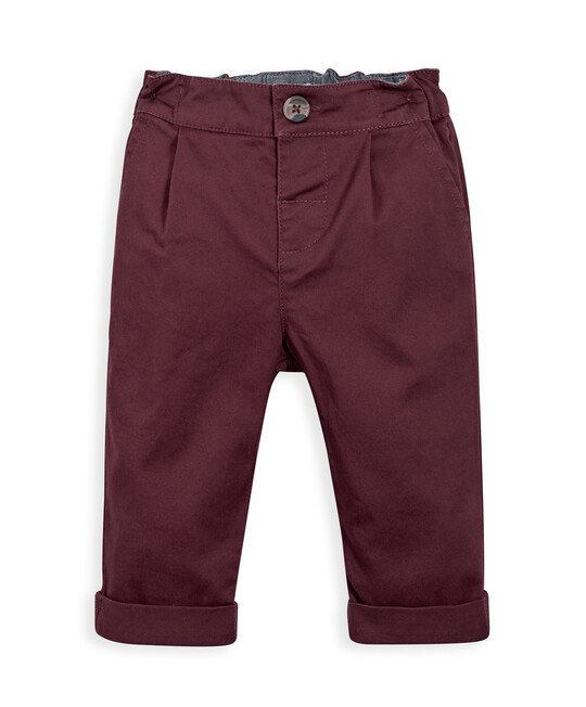 Burgundy Chino Trousers image number 1
