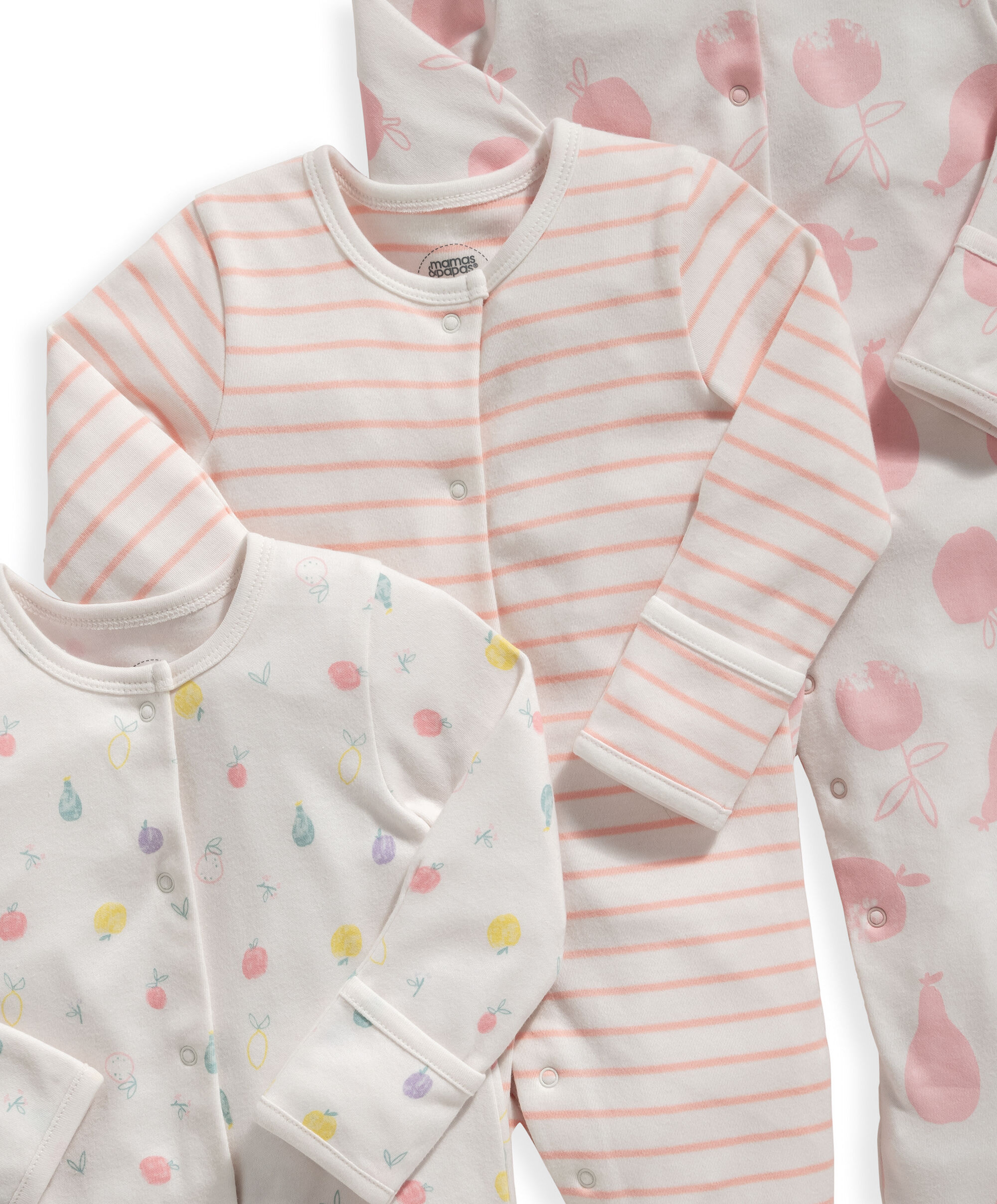 Fruit Sleepsuits 3 Pack image number 3