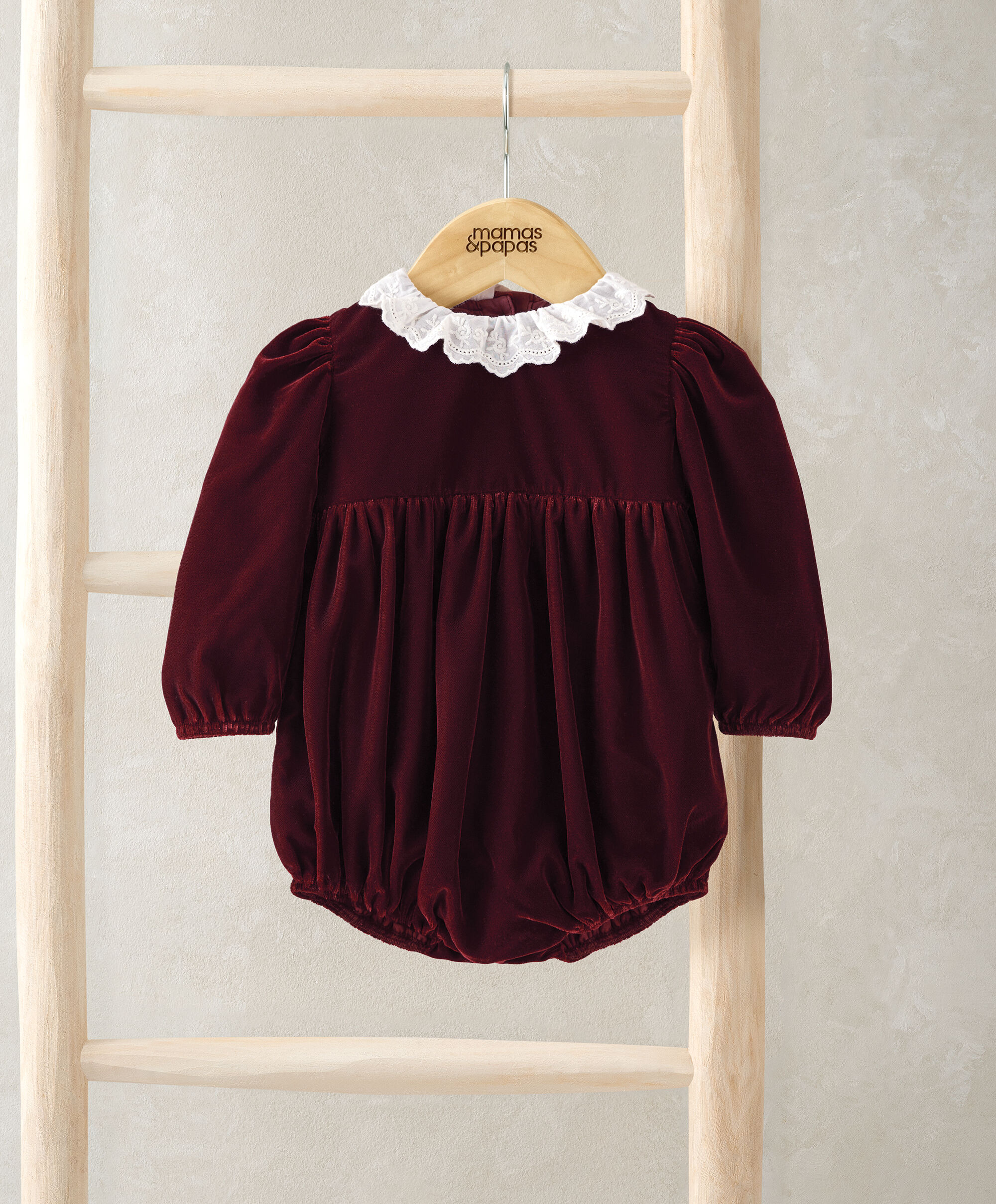 Burgendy Velvet Romper