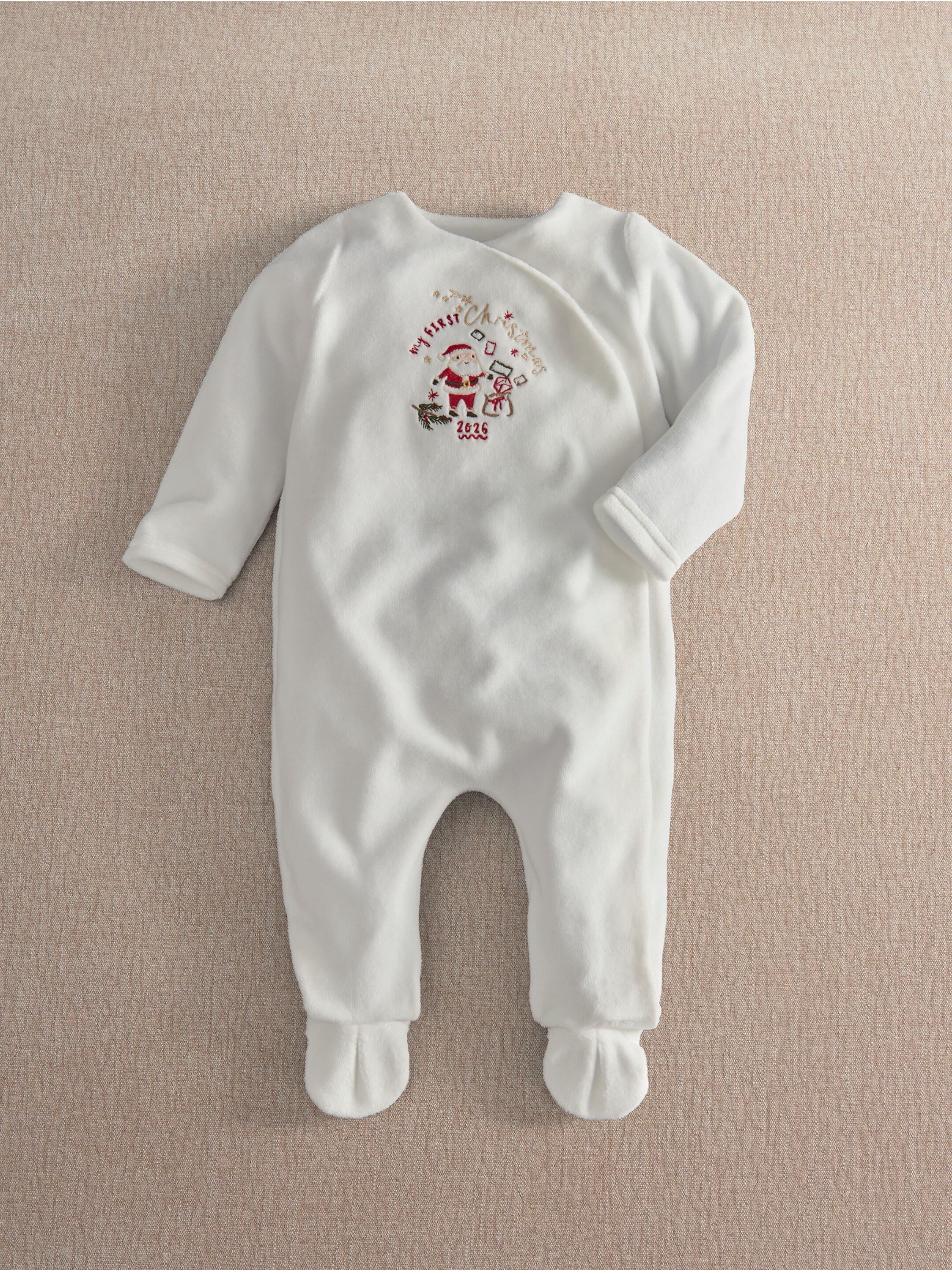 1st Christmas Velour All-in-One image number 1
