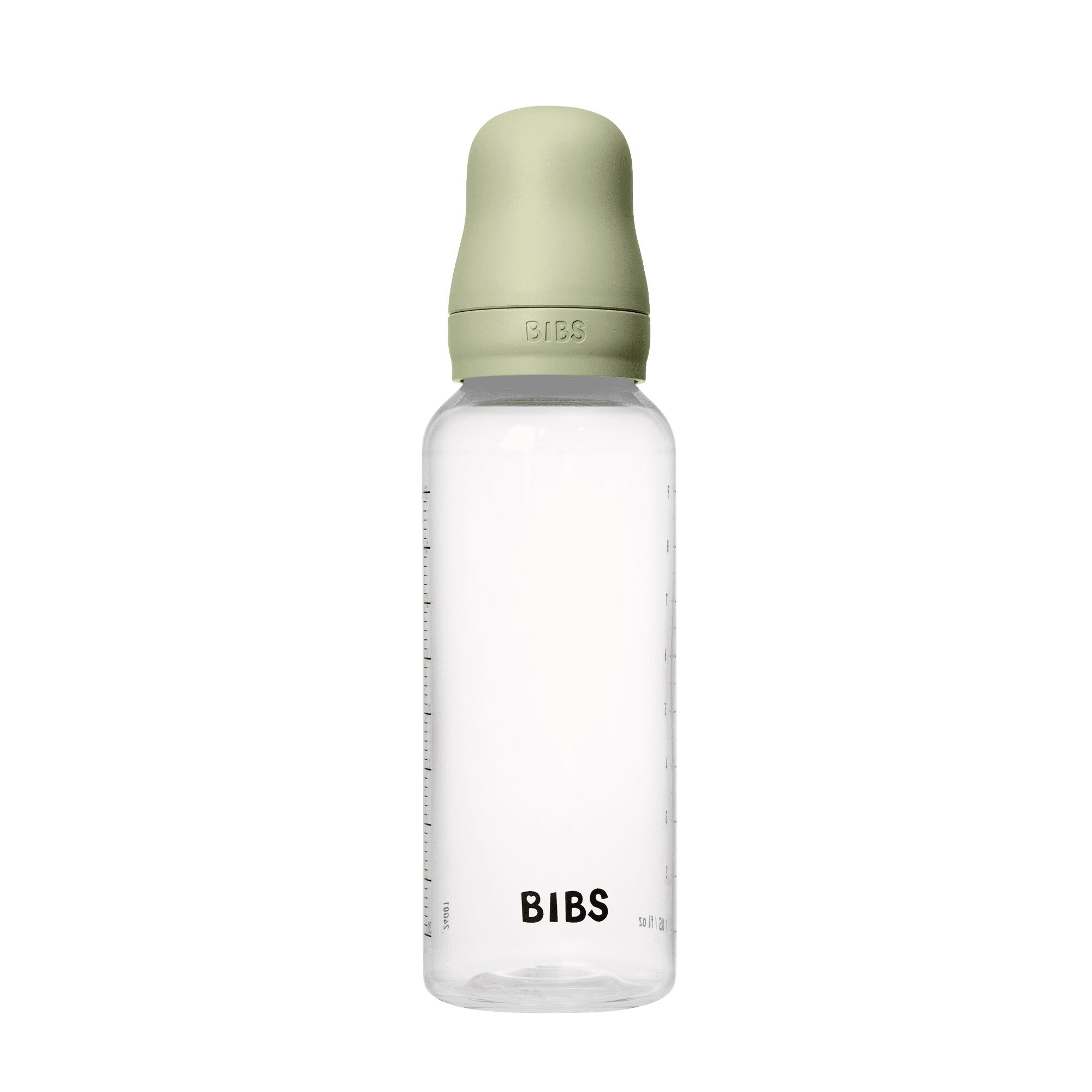BIBS Baby Bottle Round Nipple Latex 1 Pack 270 Ml Medium Flow Sage image number 1