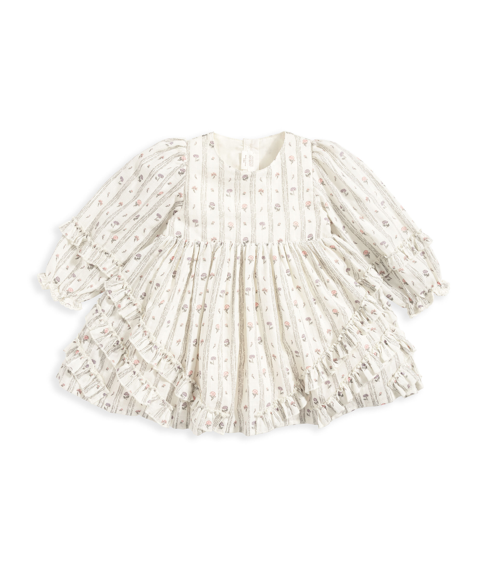 Long Sleeve Ruffle Dress - Floral image number 2