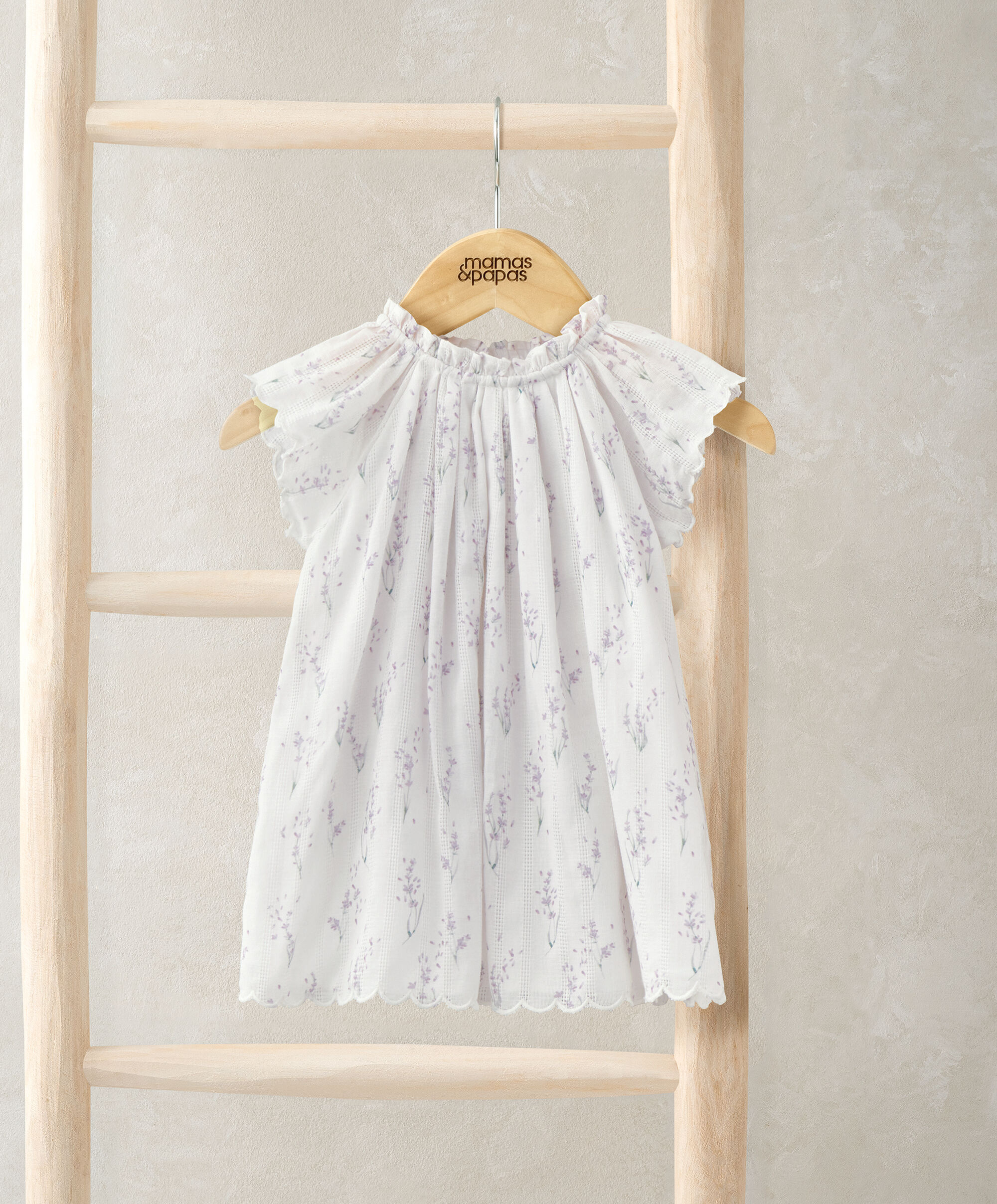 Lavender All Over Print Woven Dress image number 1