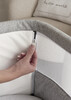 Lua Bedside Crib Bundle Grey with Mattress Protector & Fitted Sheets - Star / White image number 9