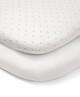 Lua Bedside Crib Bundle Grey with Mattress Protector & Fitted Sheets - Star / White image number 13