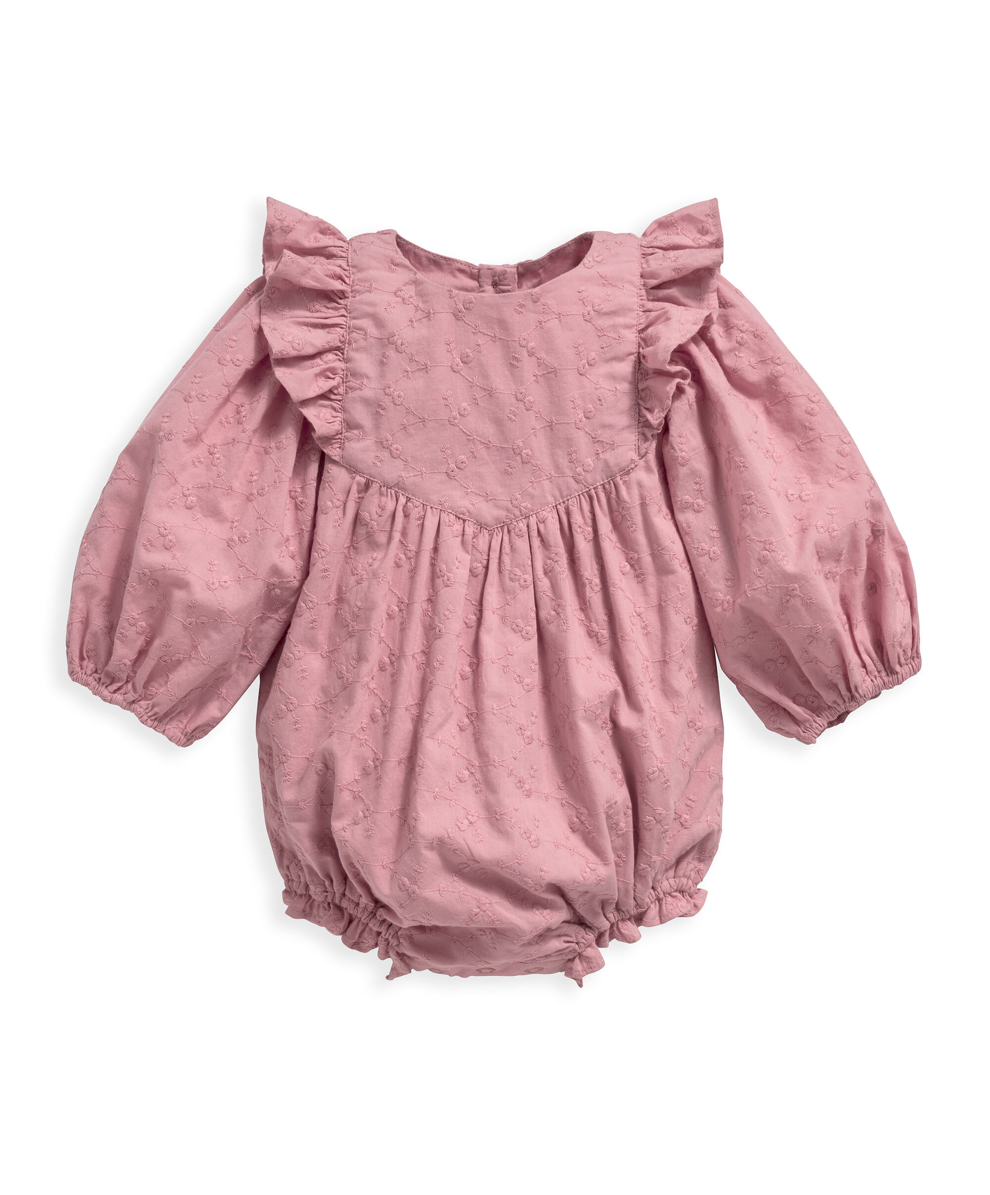 Pink Broderie Romper image number 1