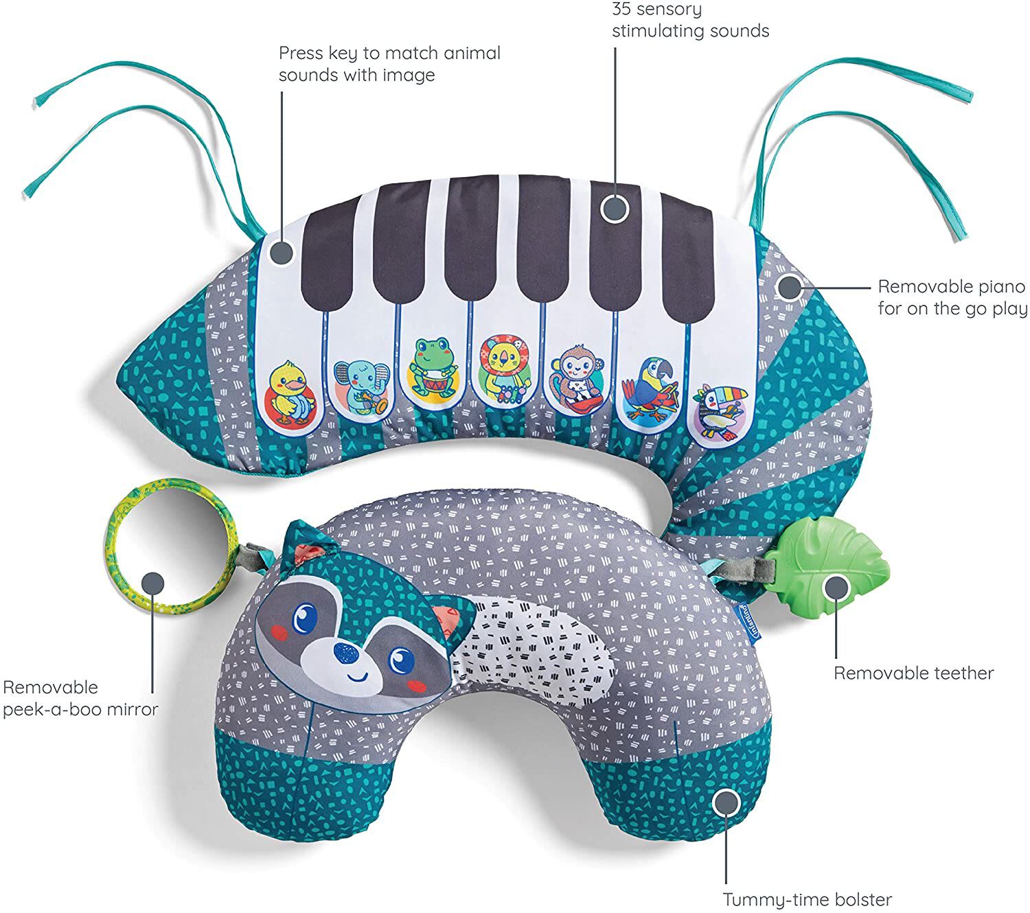GROW WITH ME 3-IN1 TUMMY TIME PIANO image number 4