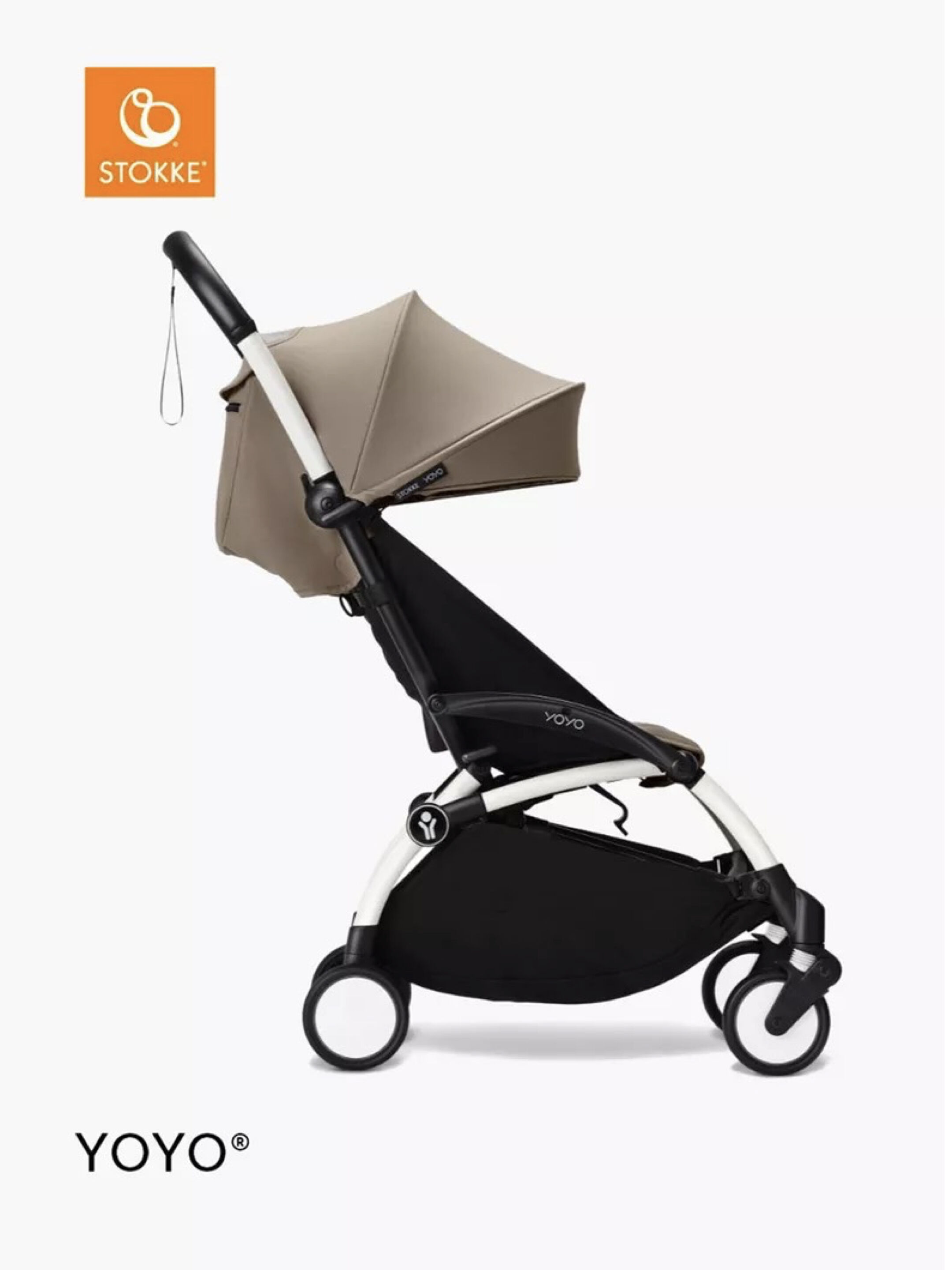 Stokke YOYO3 White Frame with 6+ Color Pack Taupe (2 Pieces) image number 2