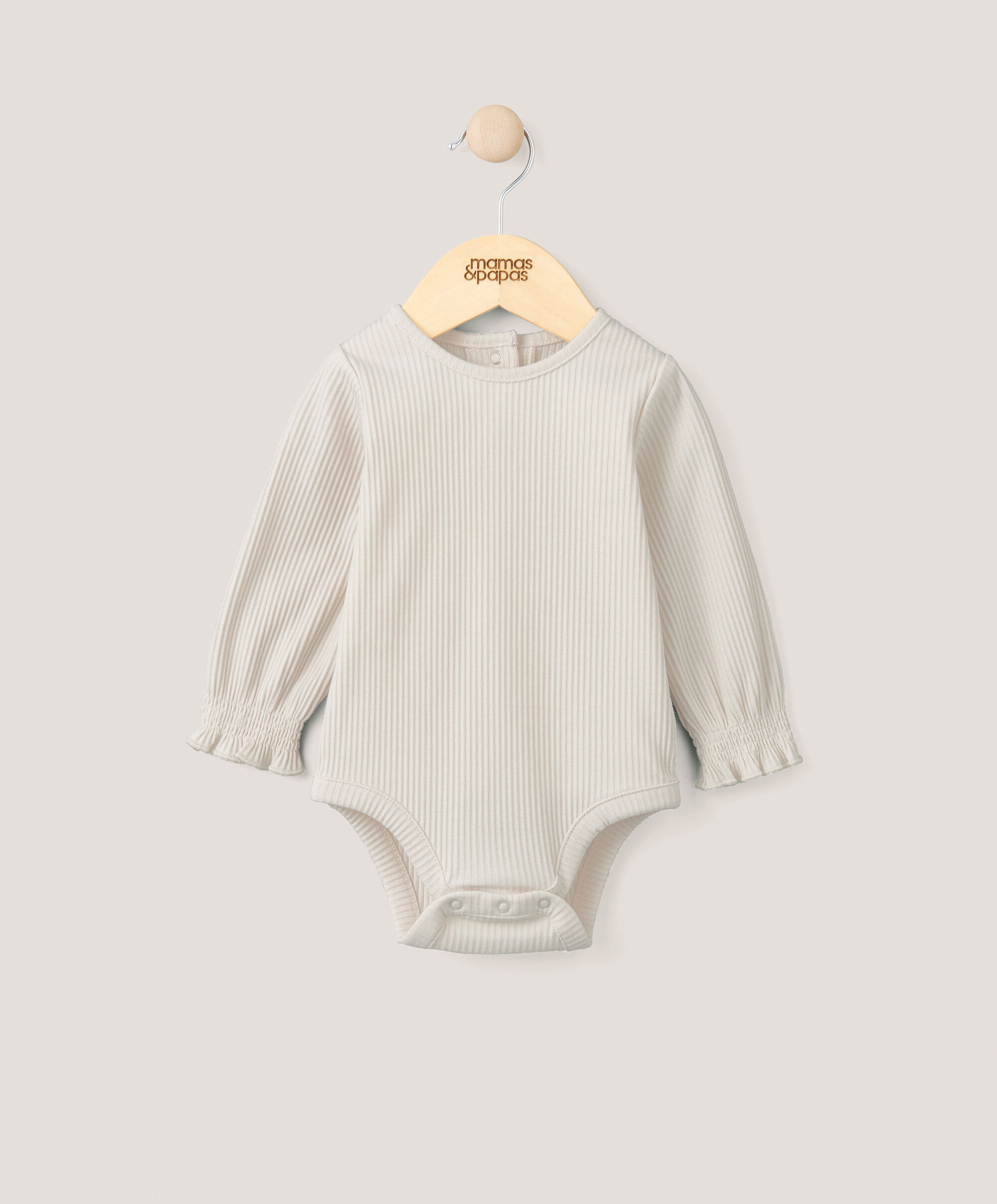 Ribbed Bodysuit - Cream image number 1