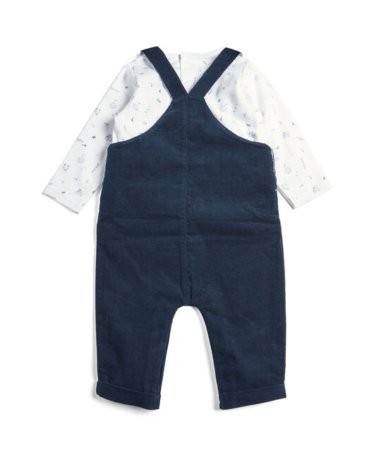 2 Piece Cord Dungaree and Tee Set image number 2