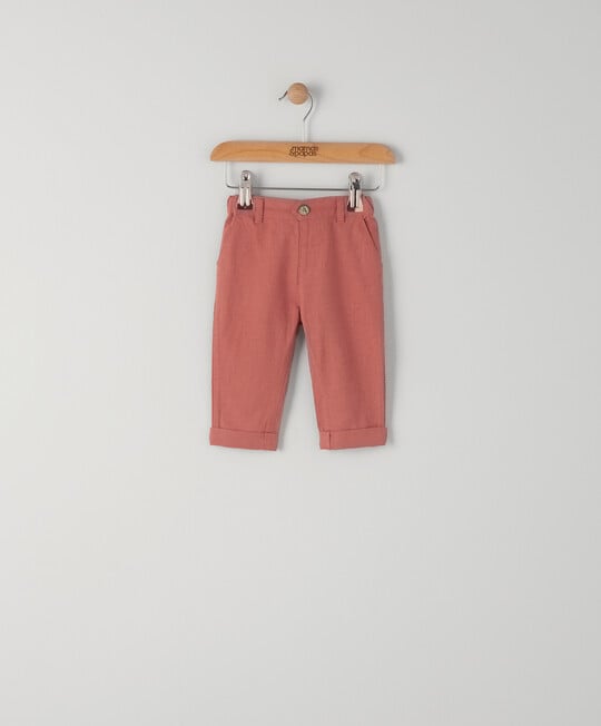 Orange Linen Trouser image number 1