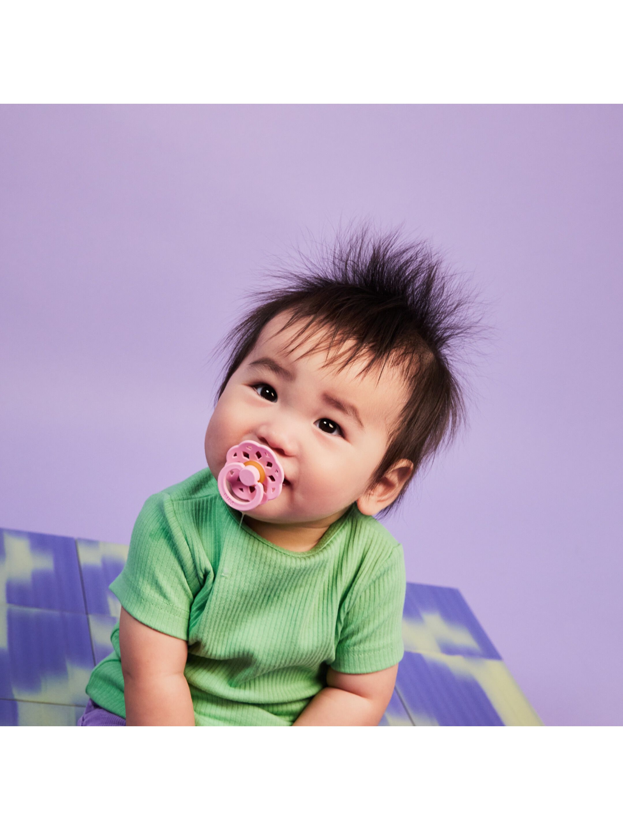 BIBS Pacifier Boheme 2 PACK Latex Size 2 Baby Pink/Plum image number 7
