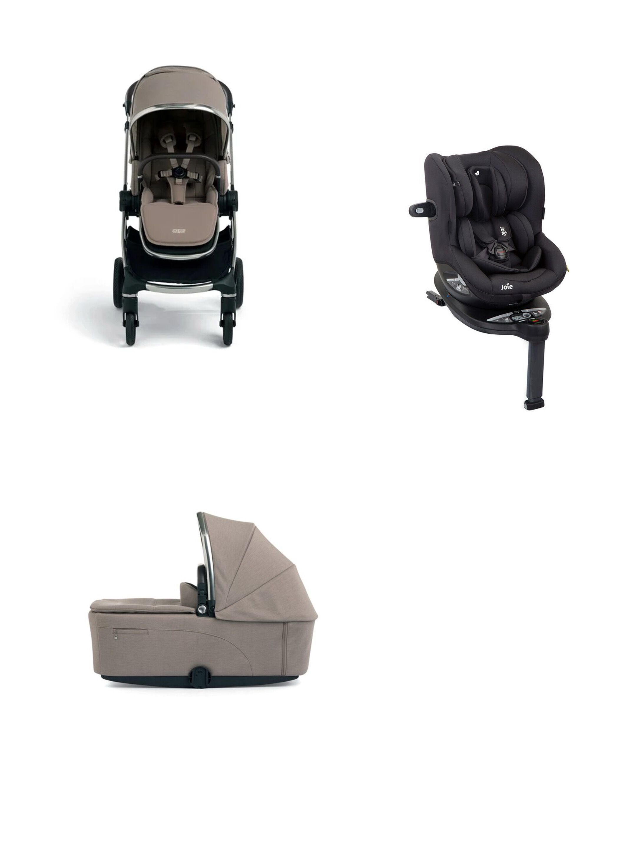 Vardo Heritage Pushchair 3 Piece Bundle with Joie Car Seat Coal image number 1