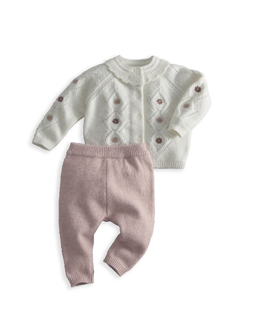 2pc Emb Knit Cardi & Legging Set image number 4