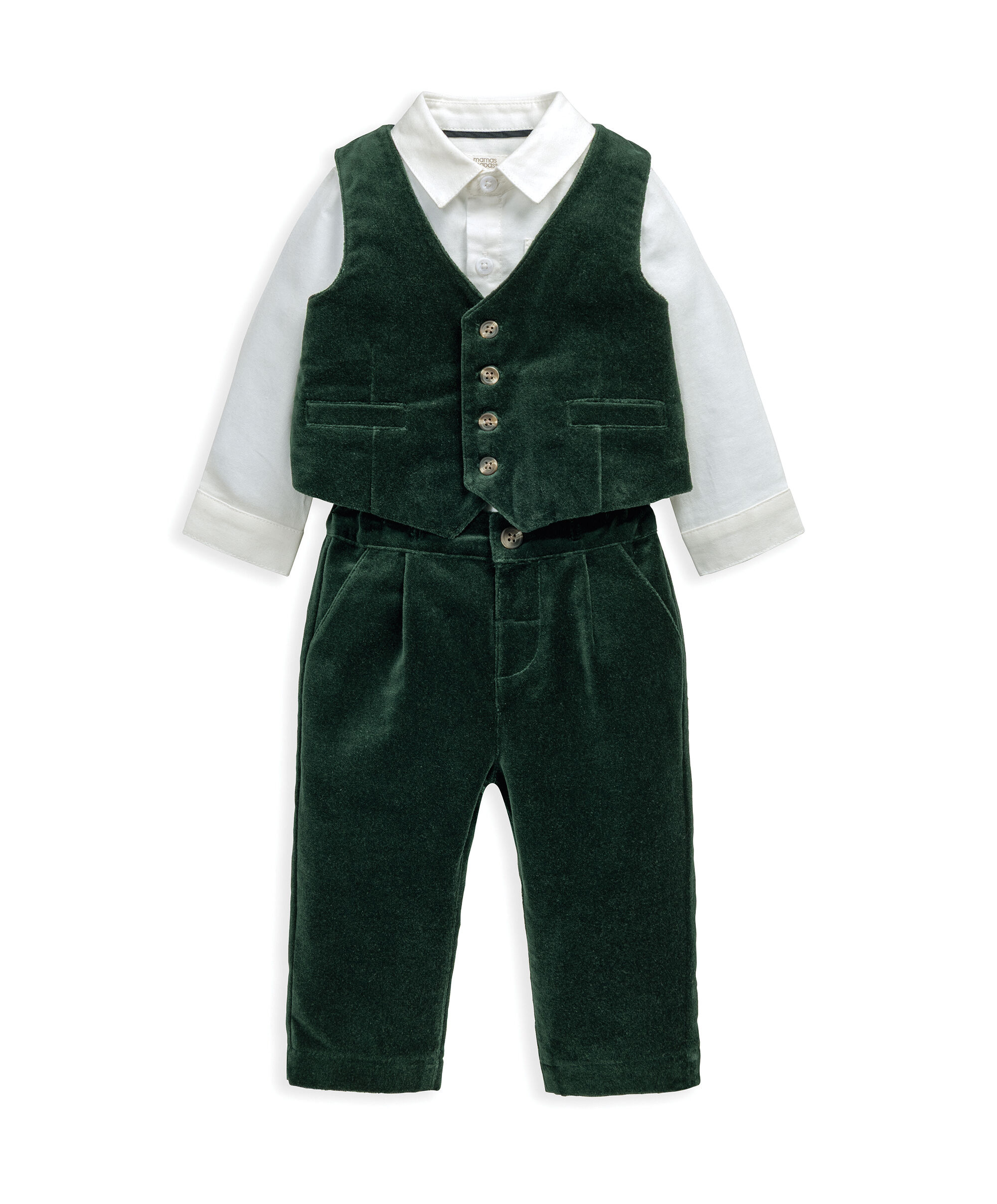Green Velour 3 Piece Suit image number 2