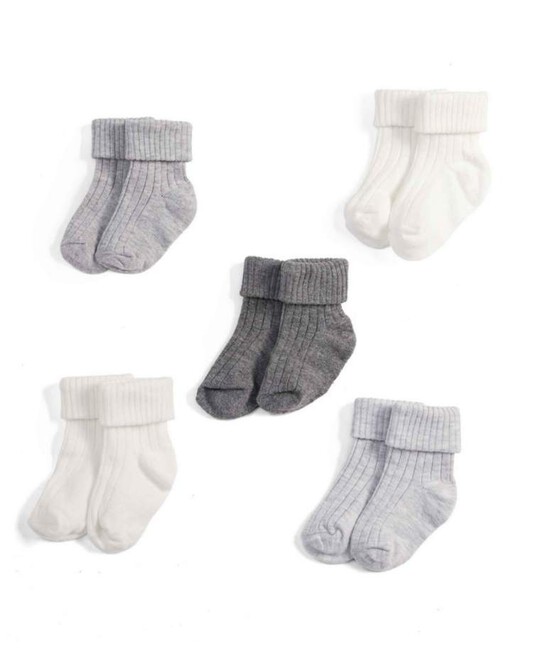 White Socks Gift Box (5 Pairs) image number 1
