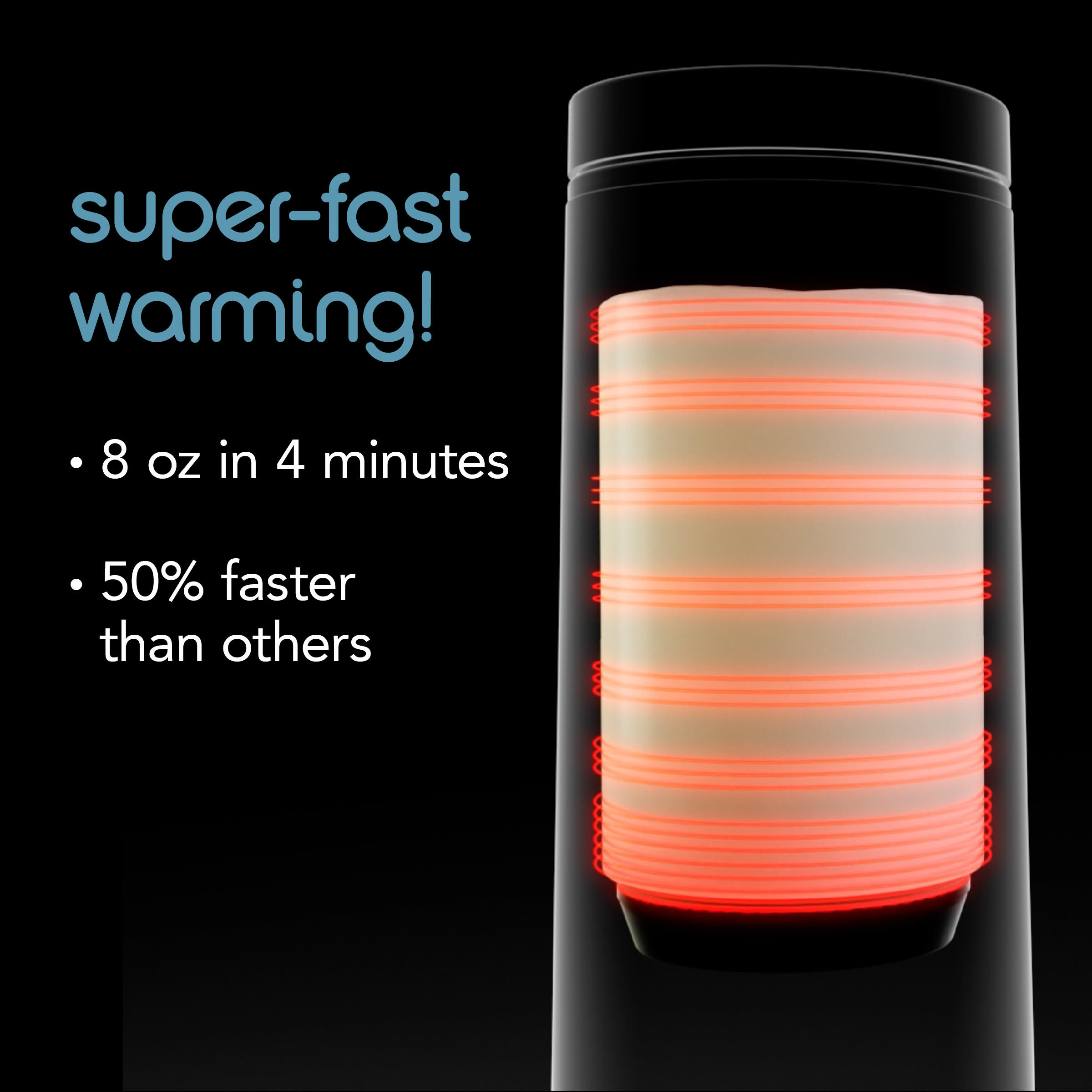 Baby Brezza Superfast Portable Baby Bottle Warmer - Black image number 2