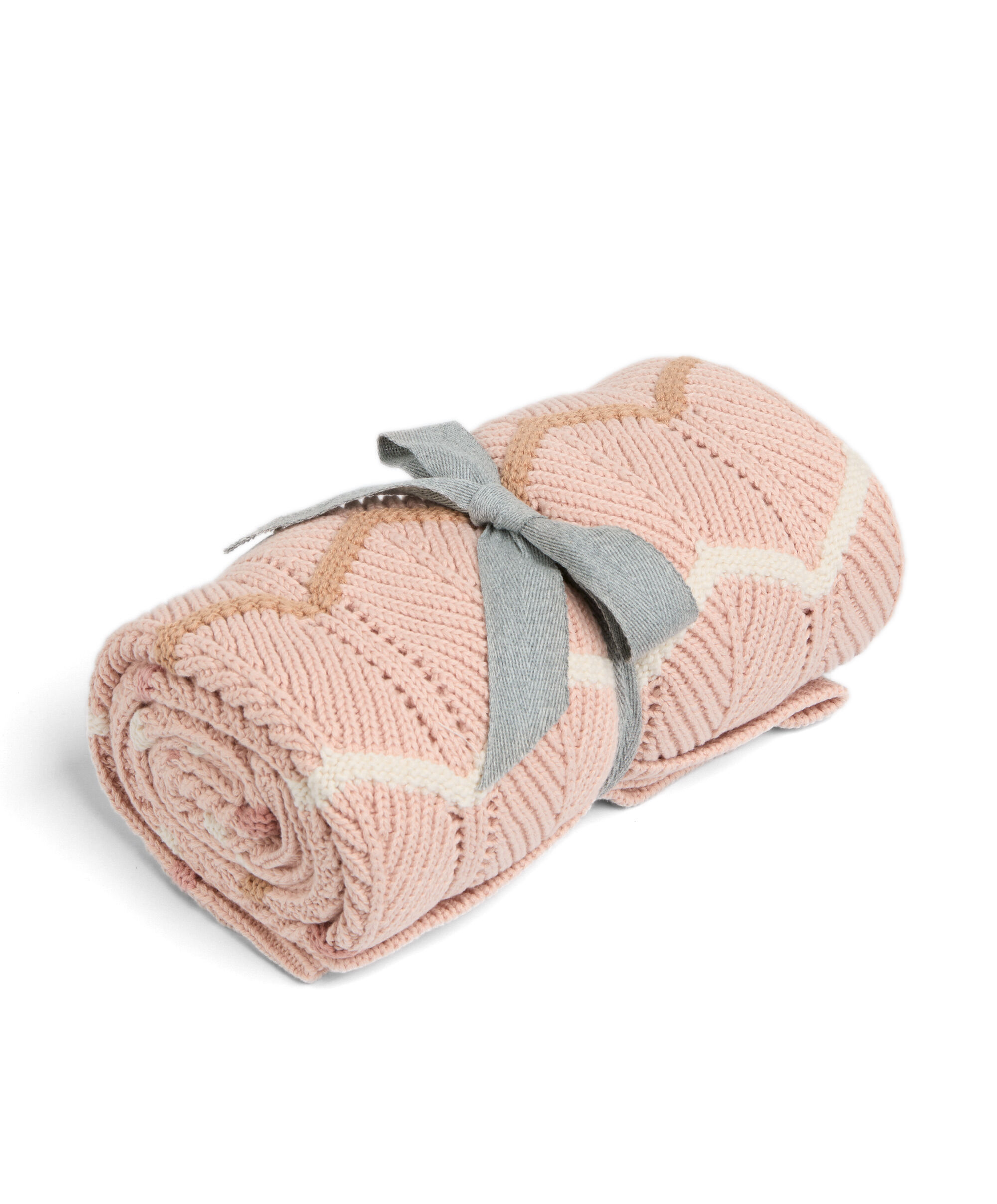 Knitted Blanket - Pink Wave