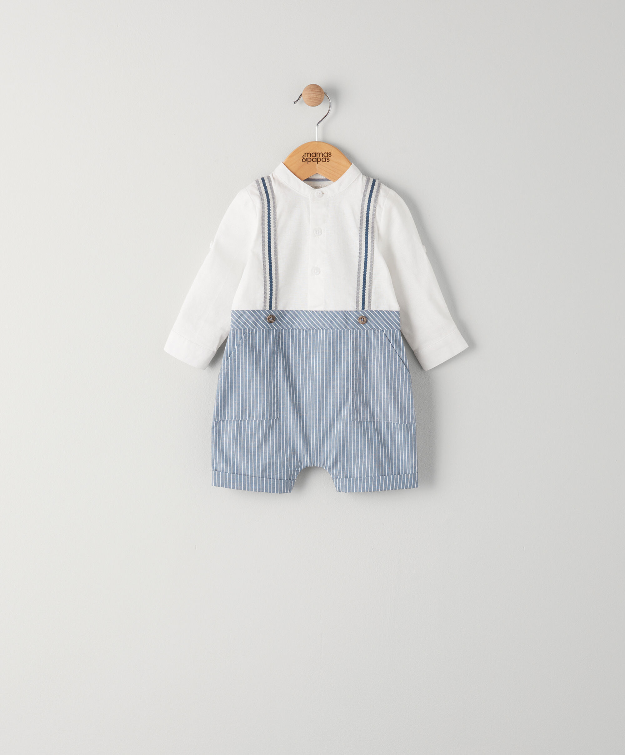 Striped Mock Romper image number 1