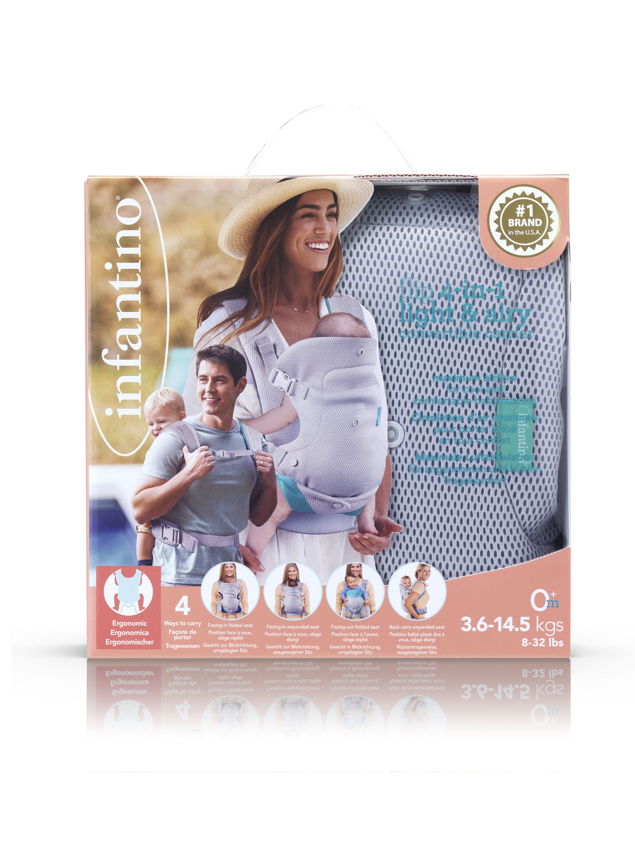 Infantino Flip 4-In-1 Light &amp; Airy Convertible Carrier image number 6