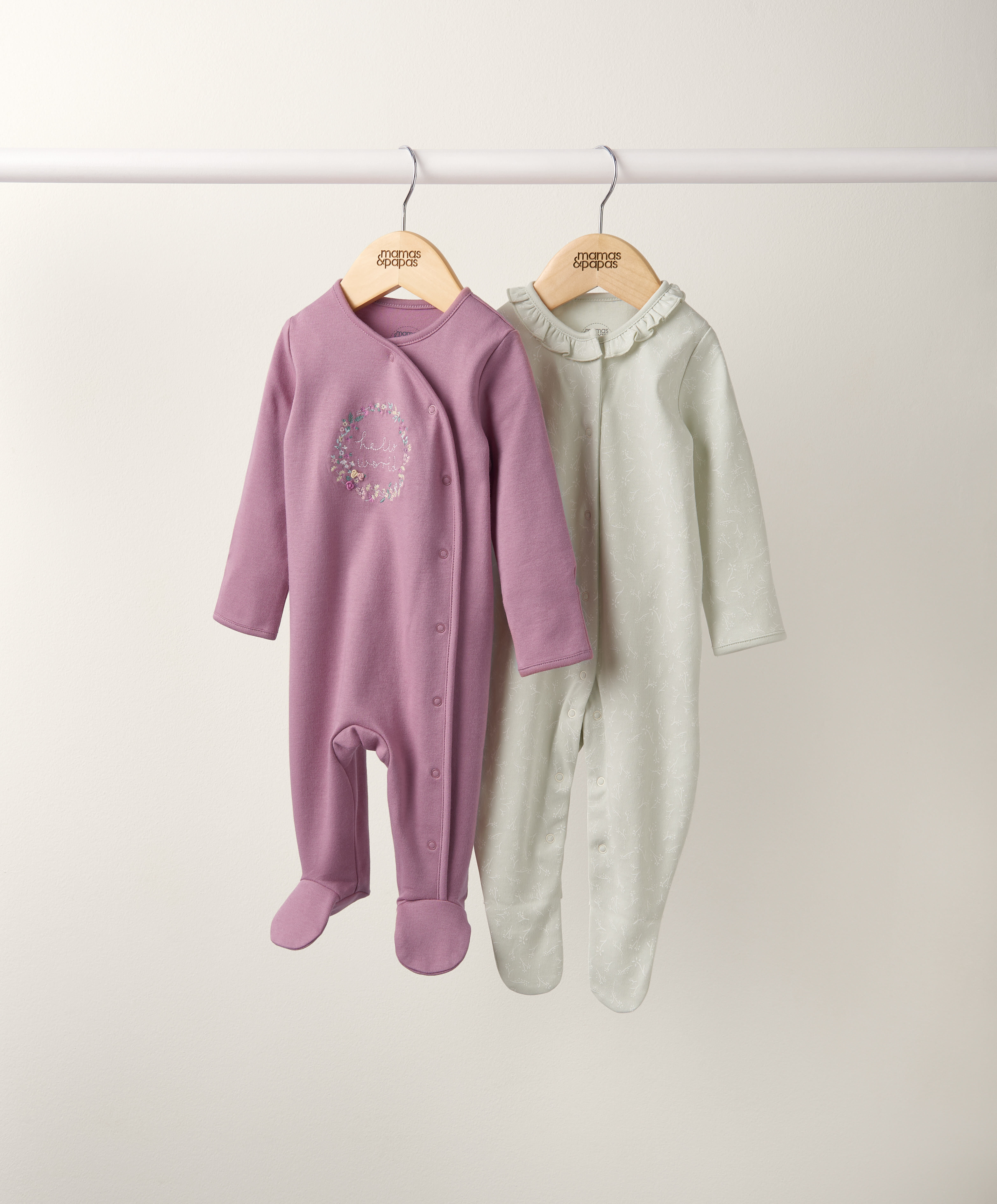 2 Pack Flower Bouquet Sleepsuits image number 3