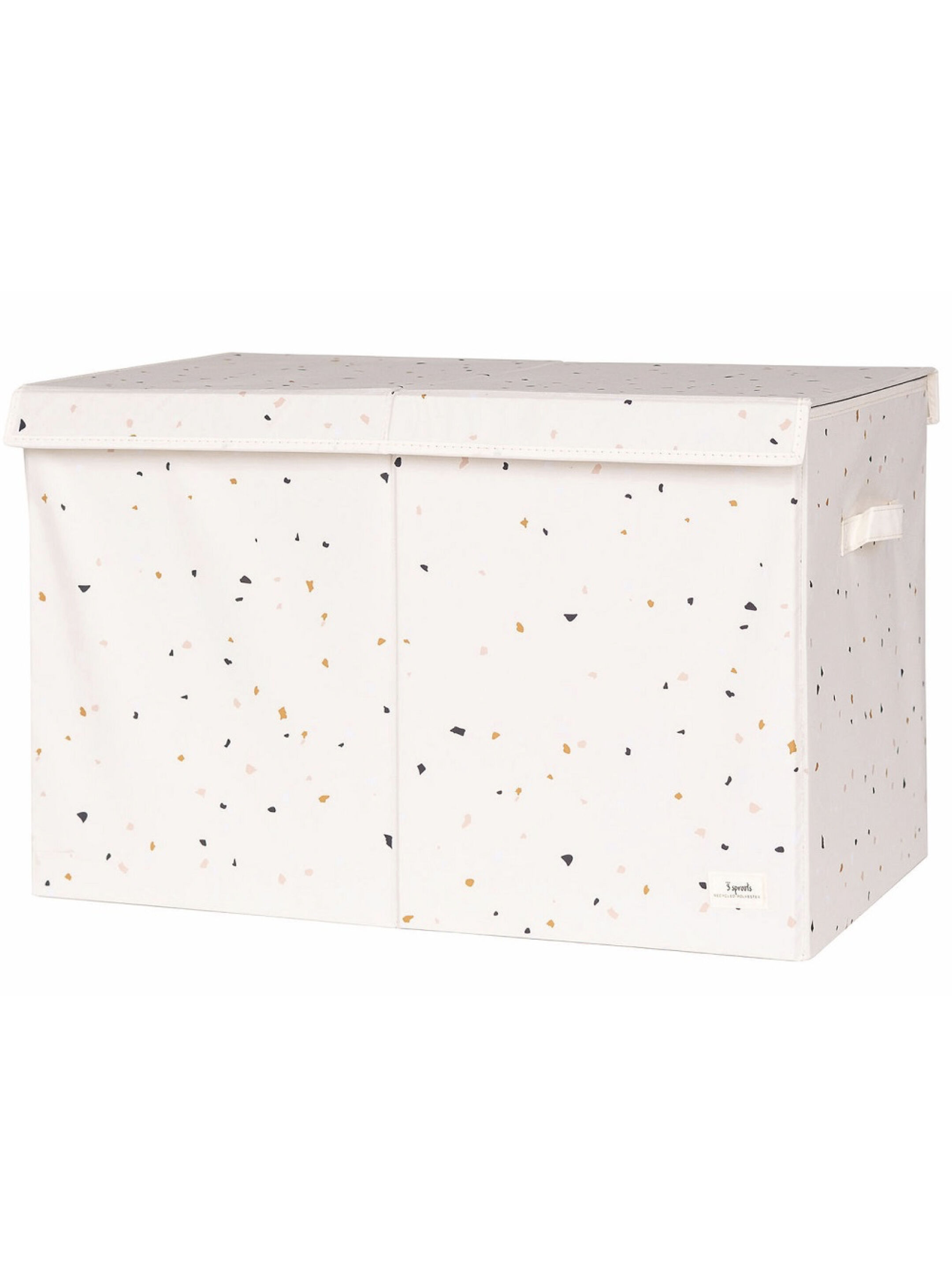 3 Sprouts Recycled Fabric Folding Toy Chest - Terrazzo Cream image number 1