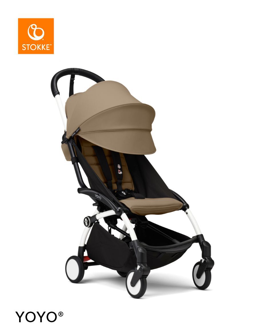 Stokke YOYO3 White Frame with 6+ Color Pack - Toffee & Cup Holder (3 Pieces) image number 2