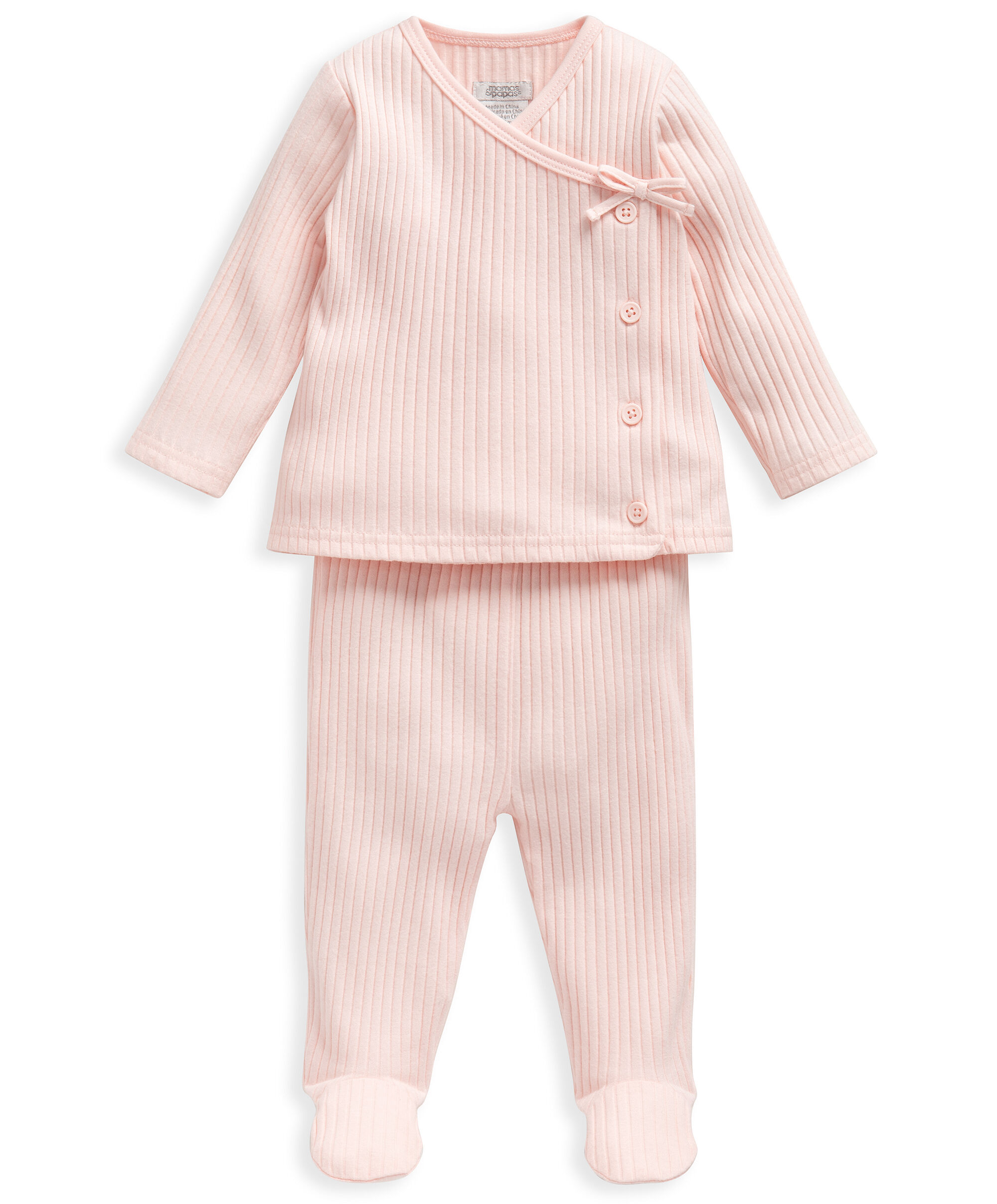 2 Piece Rib Pink Wrap Set image number 1