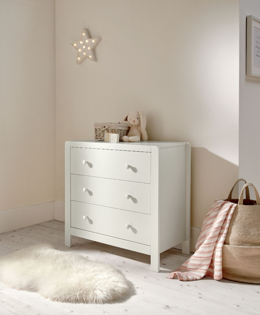 Dover 3 Drawer Dresser & Changer Unit - White image number 4