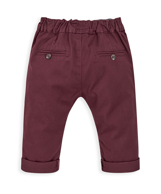 Burgundy Chino Trousers image number 2